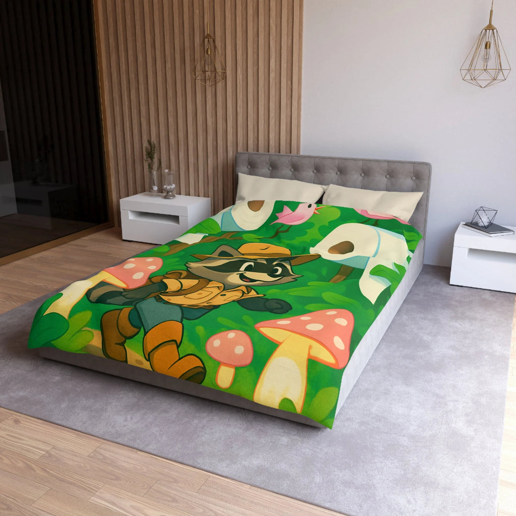 Housse de Couette Microfibre Motif Créatif Original Style Contemporain Chambre Élégante