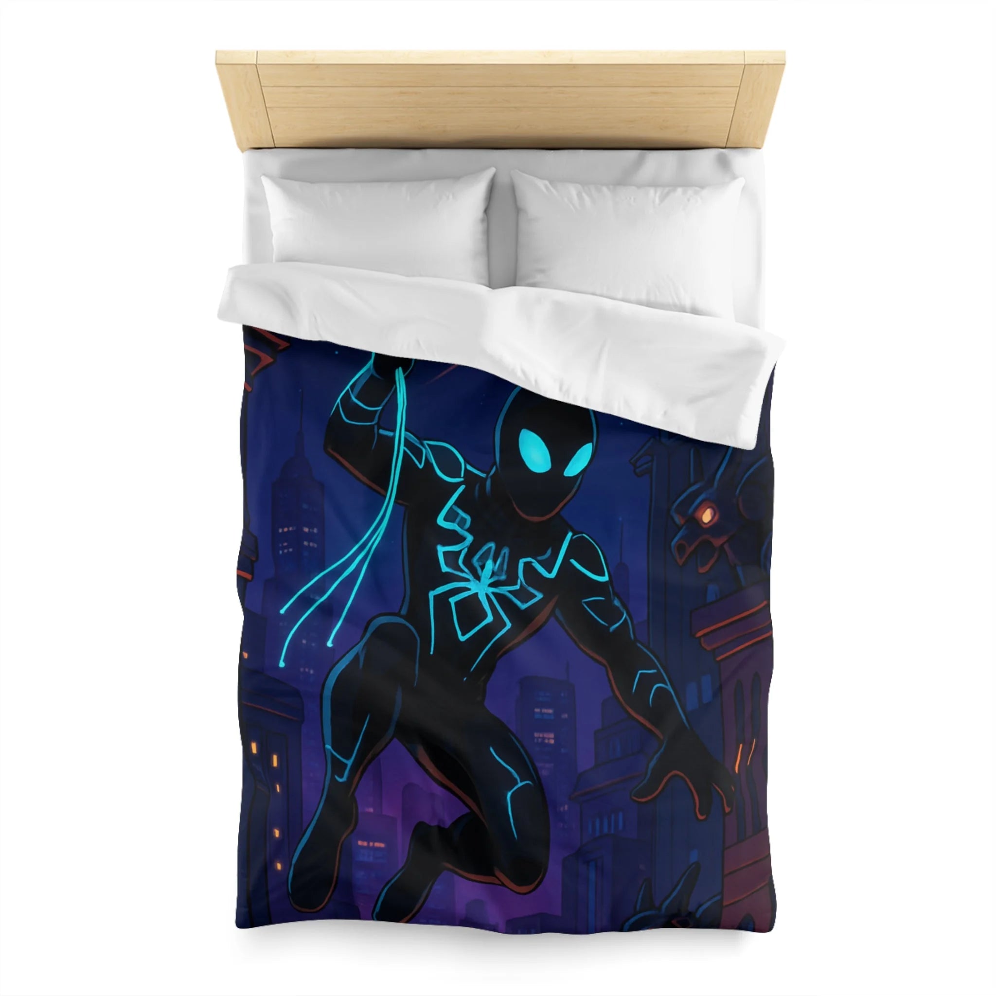 Housse de Couette Microfibre Illustration Unique Design Moderne Décoration Intérieure Raffinée