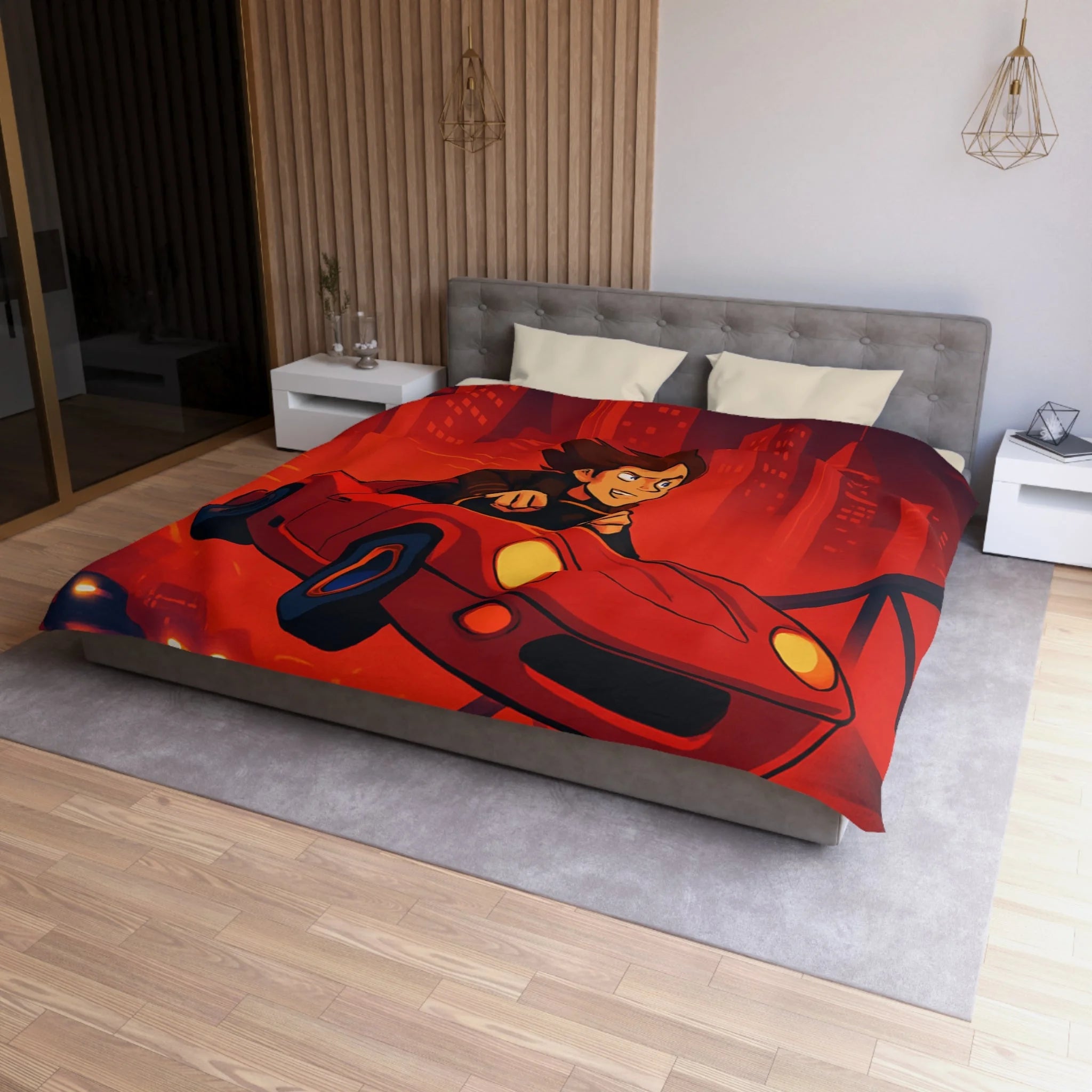Housse de Couette Microfibre Création Artistique Moderne Design Exclusif Décoration Chambre