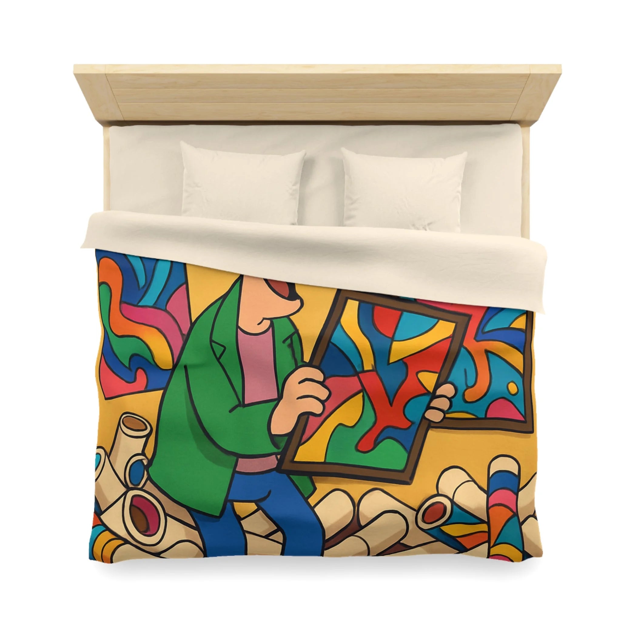 Housse de Couette Microfibre Création Artistique Moderne Design Exclusif Décoration Chambre