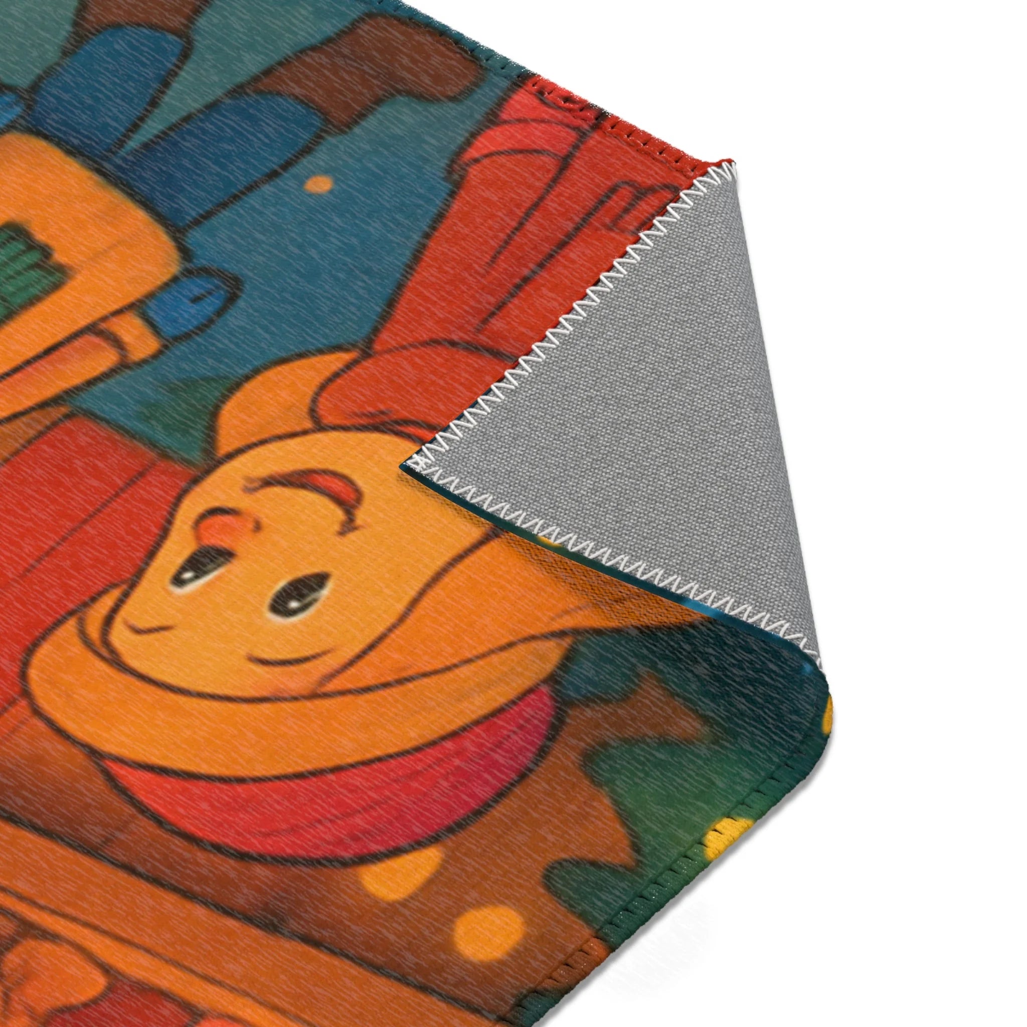 Tapis Illustratif de Noël : Scène de Marché Féerique pour Ambiance Féérique Unique