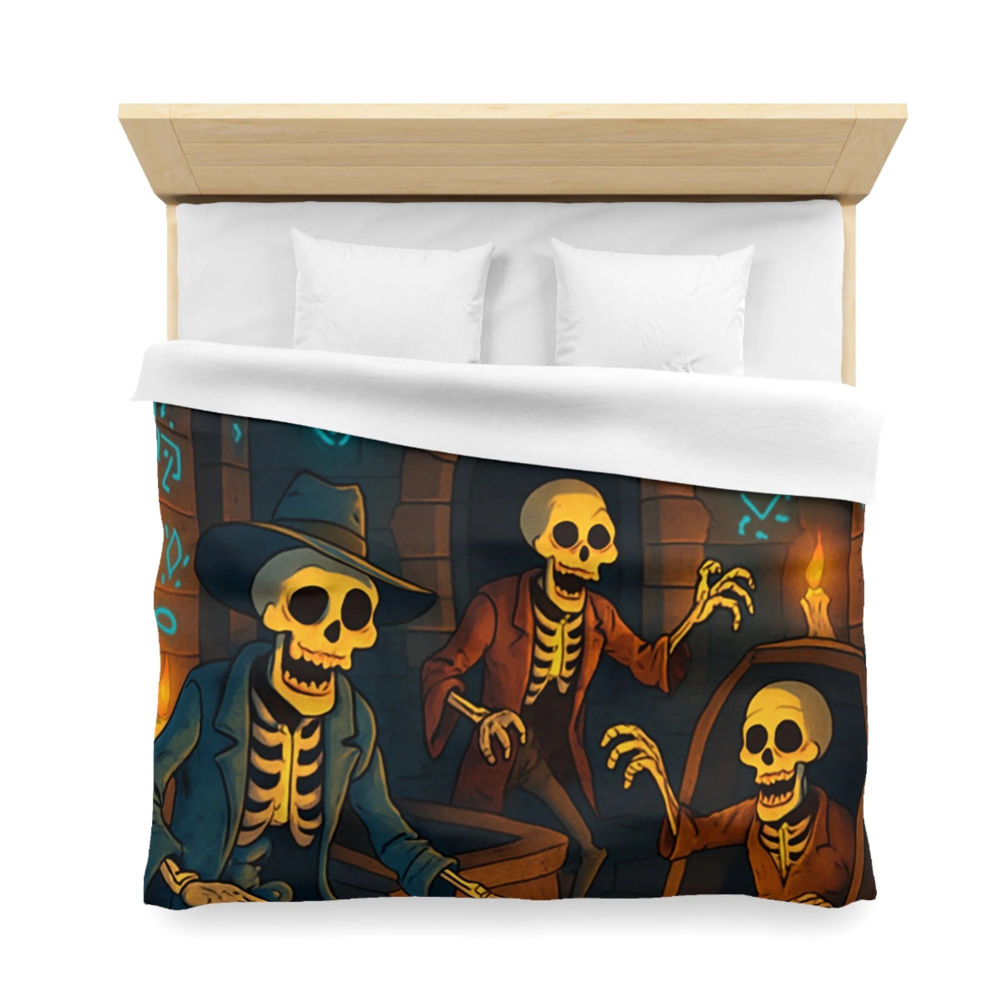 Housse de Couette Microfibre Illustration Unique Design Moderne Décoration Intérieure Raffinée
