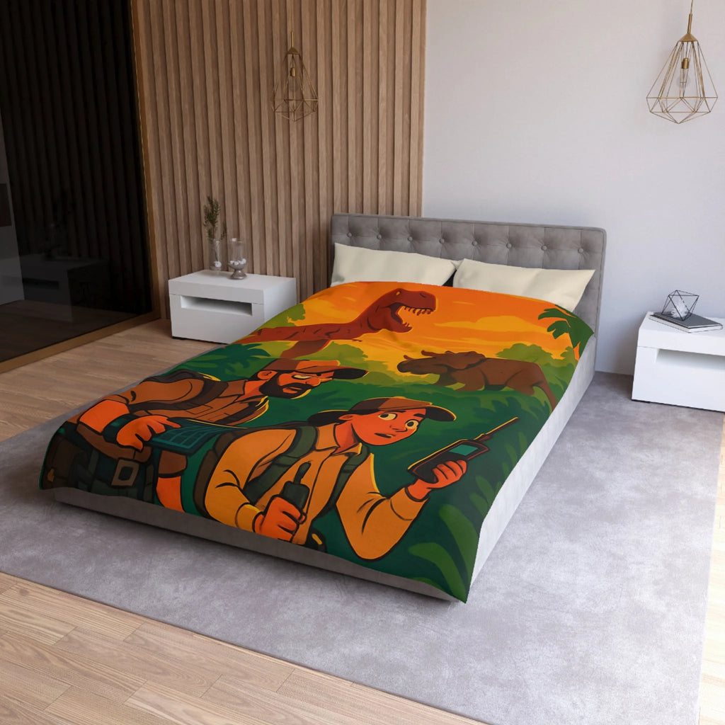 Housse de Couette Microfibre Illustration Unique Design Moderne Décoration Intérieure Raffinée