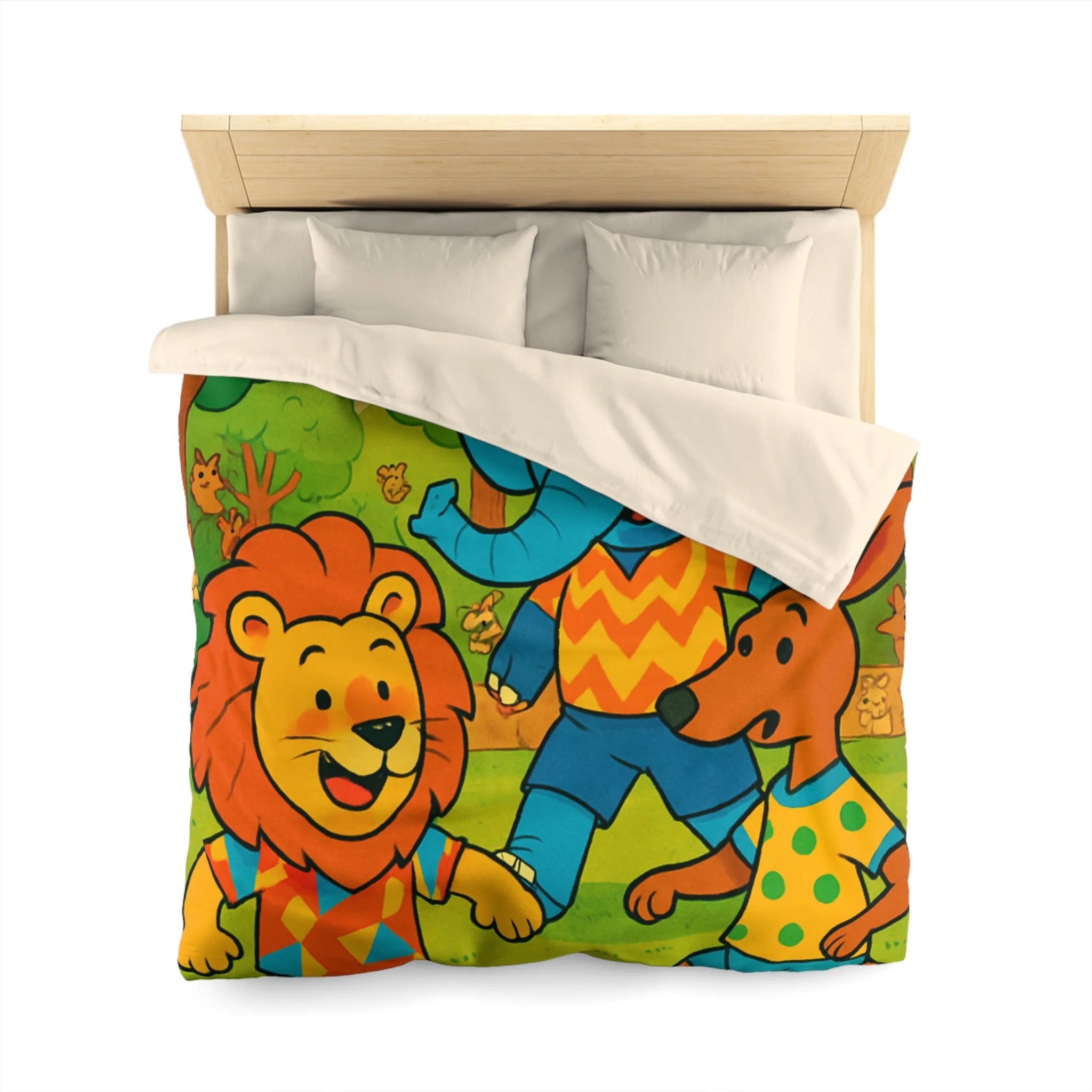 Housse de Couette Microfibre Motif Créatif Original Style Contemporain Chambre Élégante