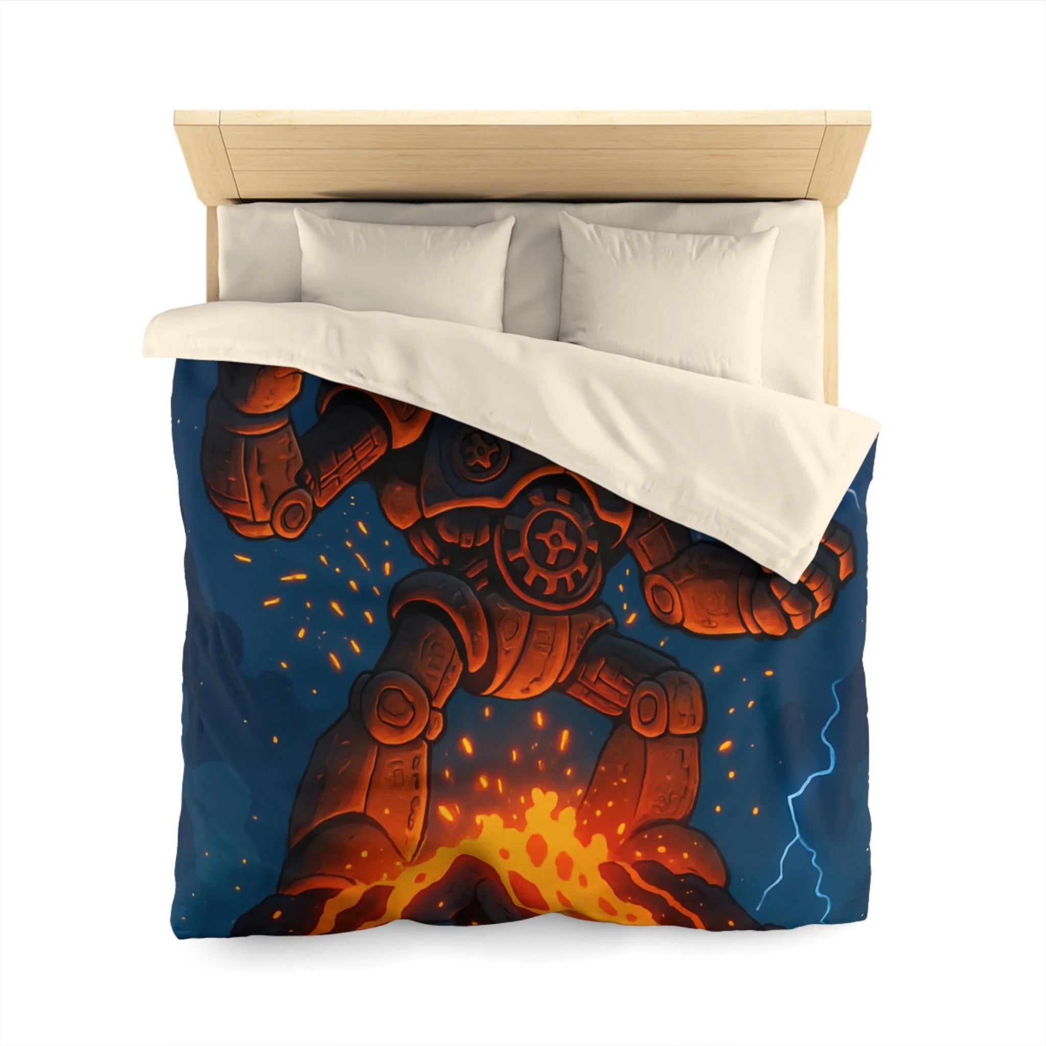 Housse de Couette Microfibre Design Artistique Moderne Décoration Chambre Confort Premium
