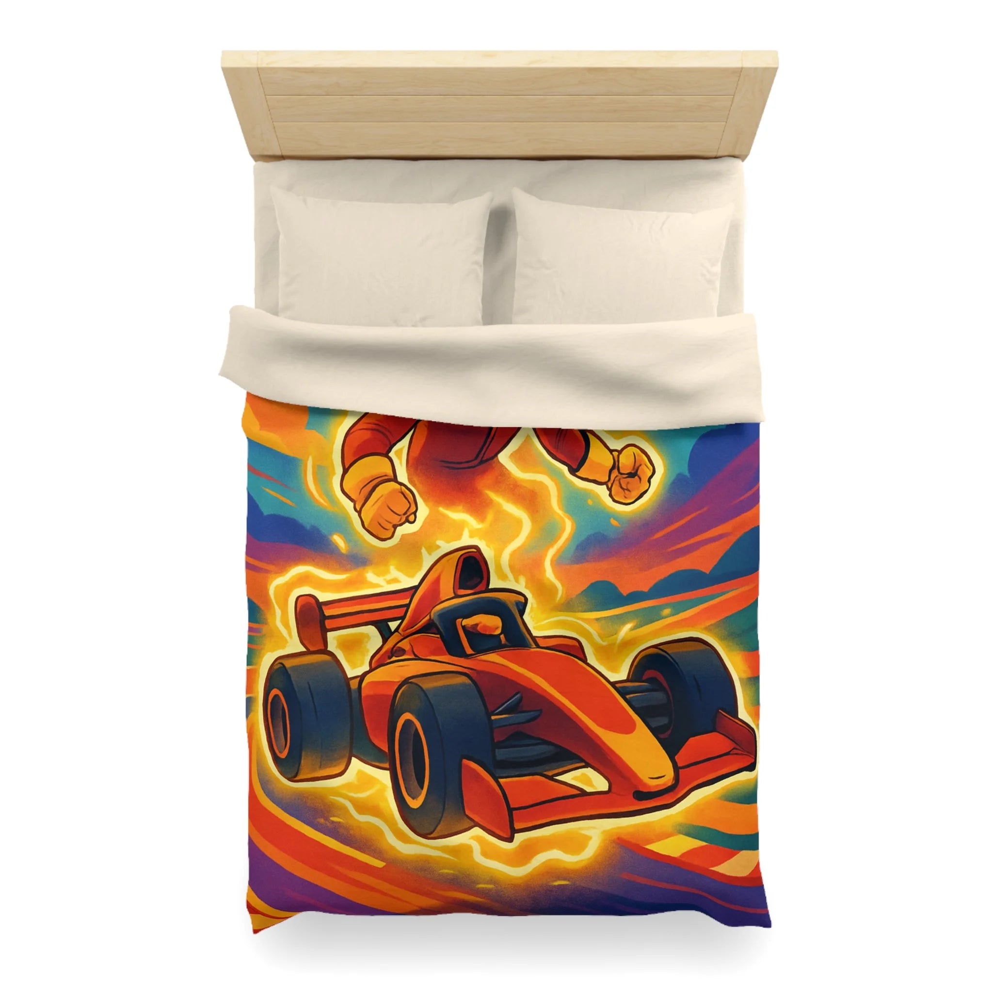 Housse de Couette Microfibre Design Artistique Moderne Décoration Chambre Confort Premium