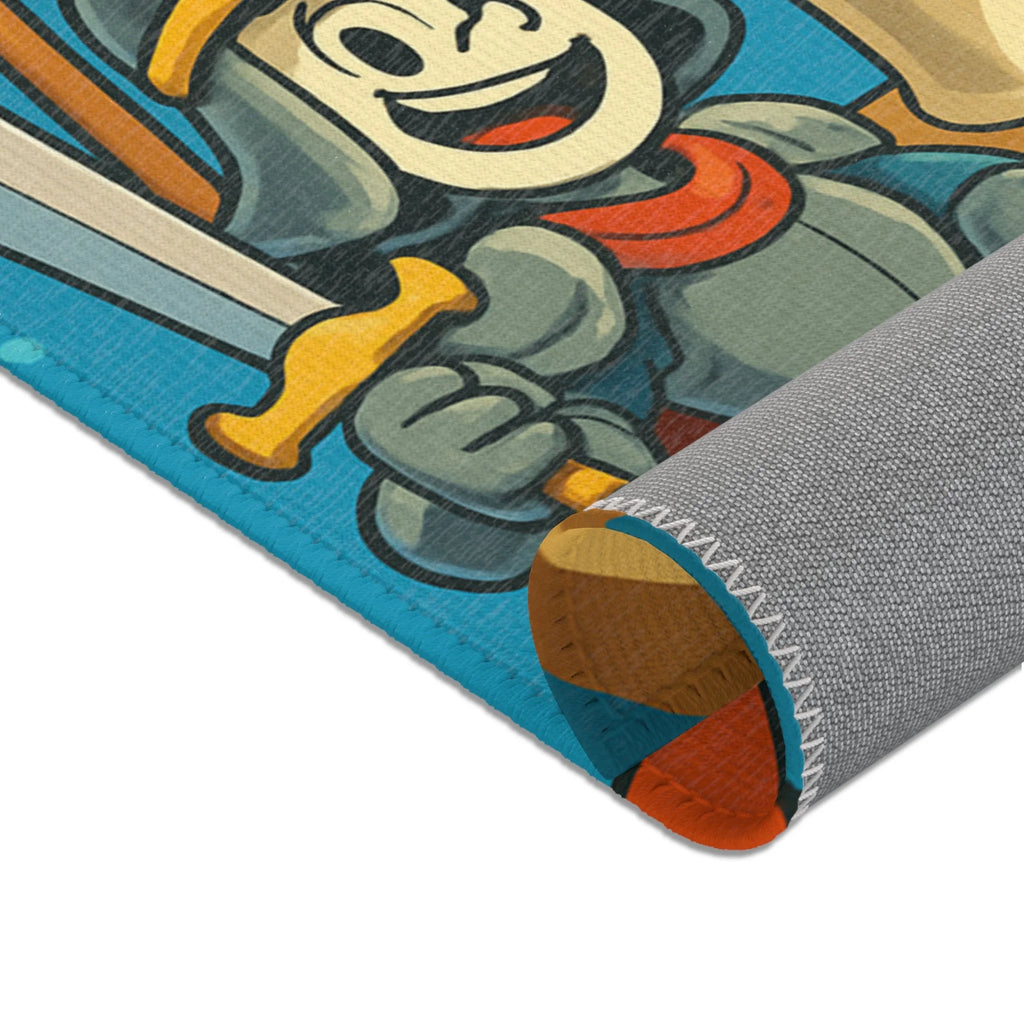 Tapis Unique pour Salle de Bain avec Design Chevaleresque et Humour Ludique