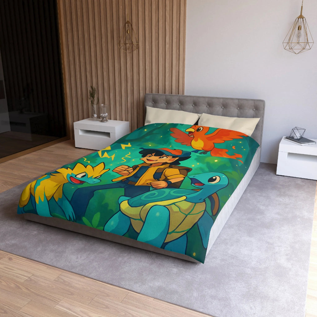 Housse de Couette Microfibre Motif Créatif Original Style Contemporain Chambre Élégante