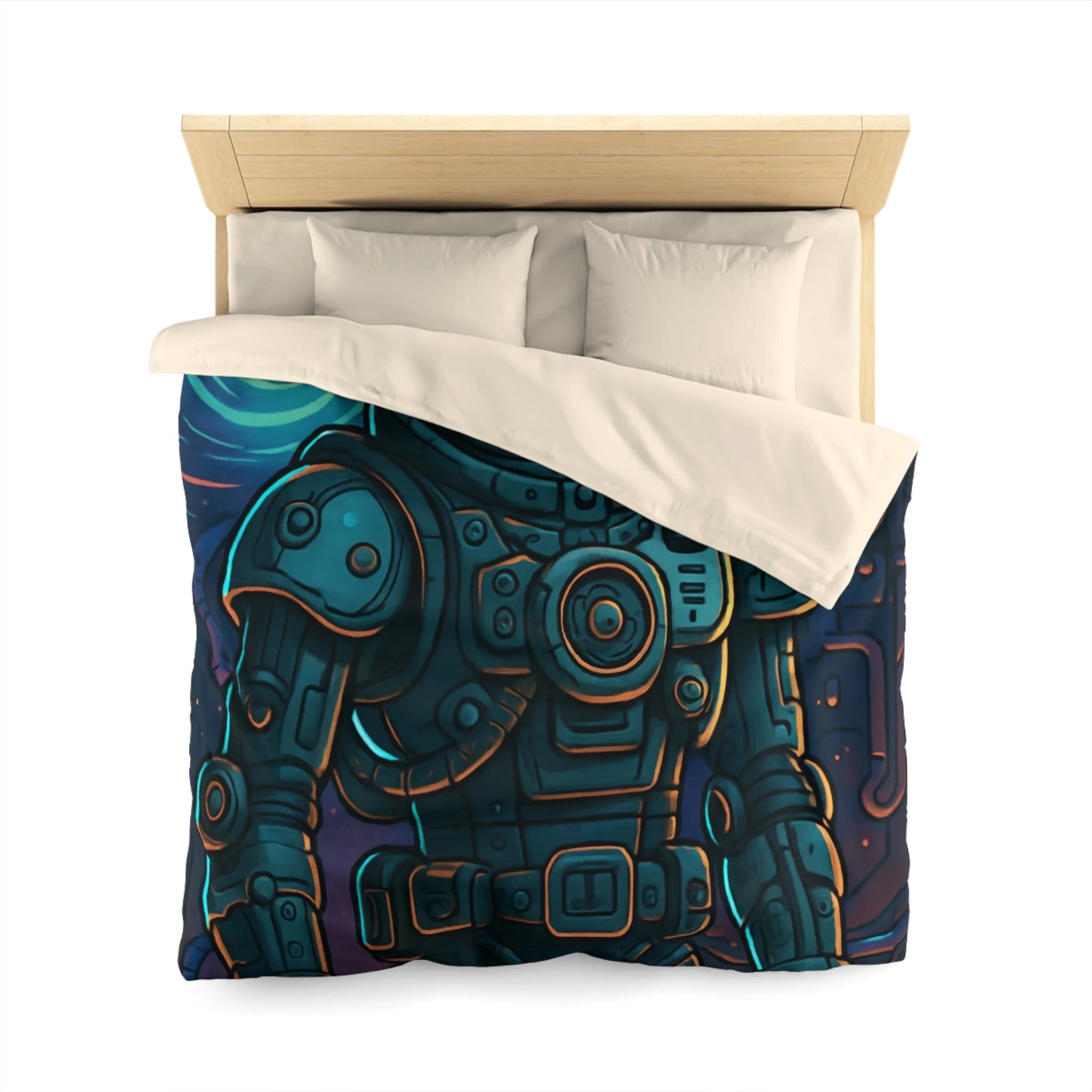 Housse de Couette Microfibre Illustration Unique Design Moderne Décoration Intérieure Raffinée