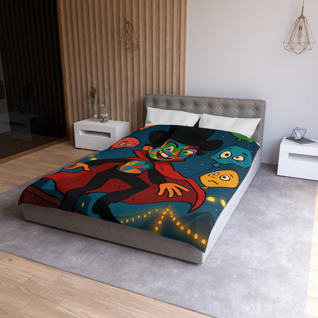 Housse de Couette Microfibre Design Artistique Moderne Décoration Chambre Confort Premium