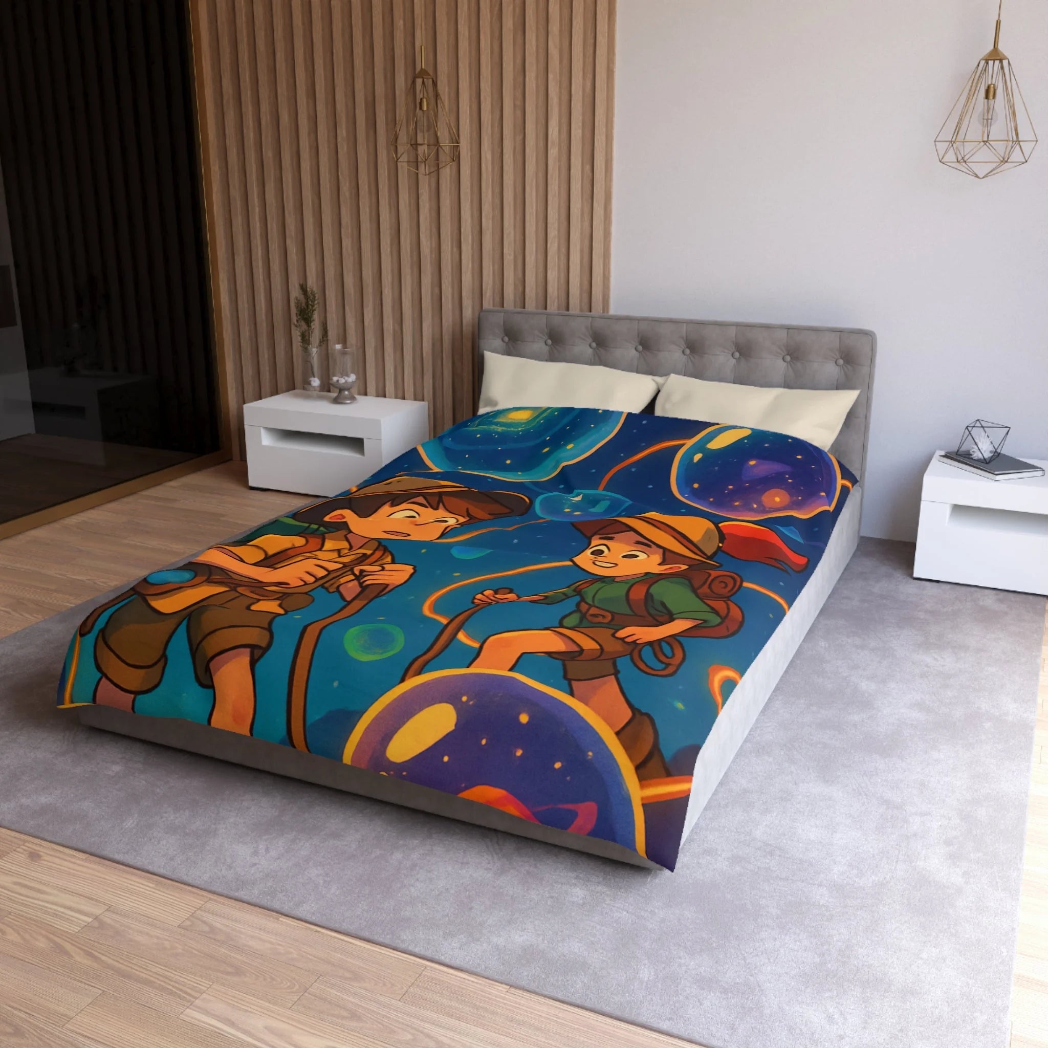 Housse de Couette Microfibre Création Artistique Moderne Design Exclusif Décoration Chambre