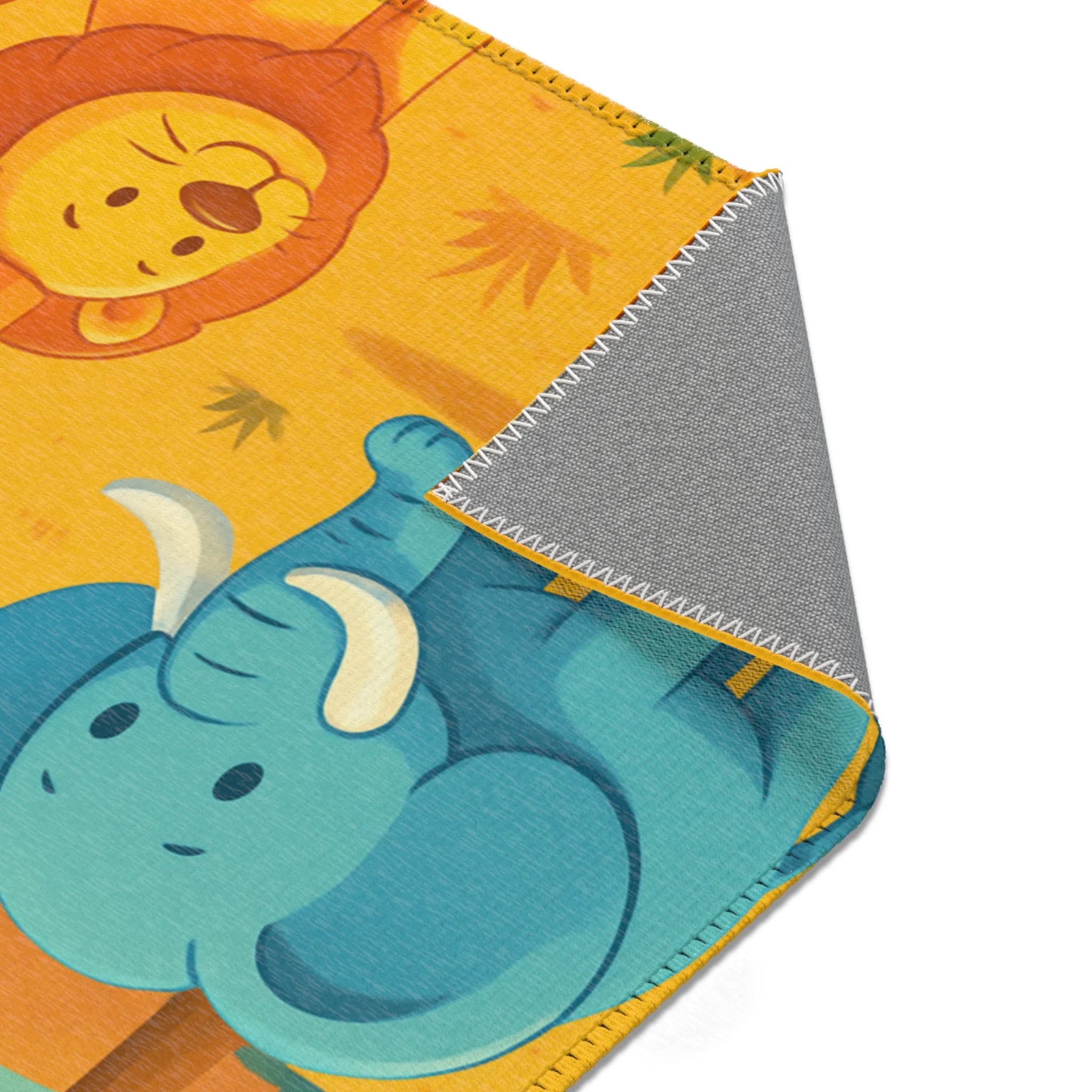 Tapis pour Enfants avec Animaux de Savane et Arbres en Rouleaux de Papier