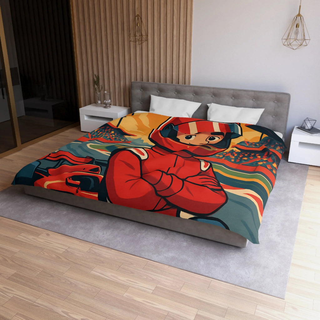 Housse de Couette Microfibre Illustration Unique Design Moderne Décoration Intérieure Raffinée