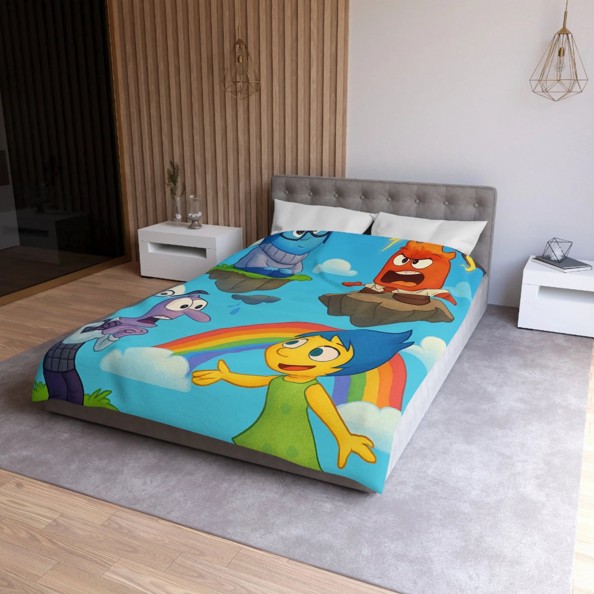Housse de Couette Microfibre Illustration Unique Design Moderne Décoration Intérieure Raffinée
