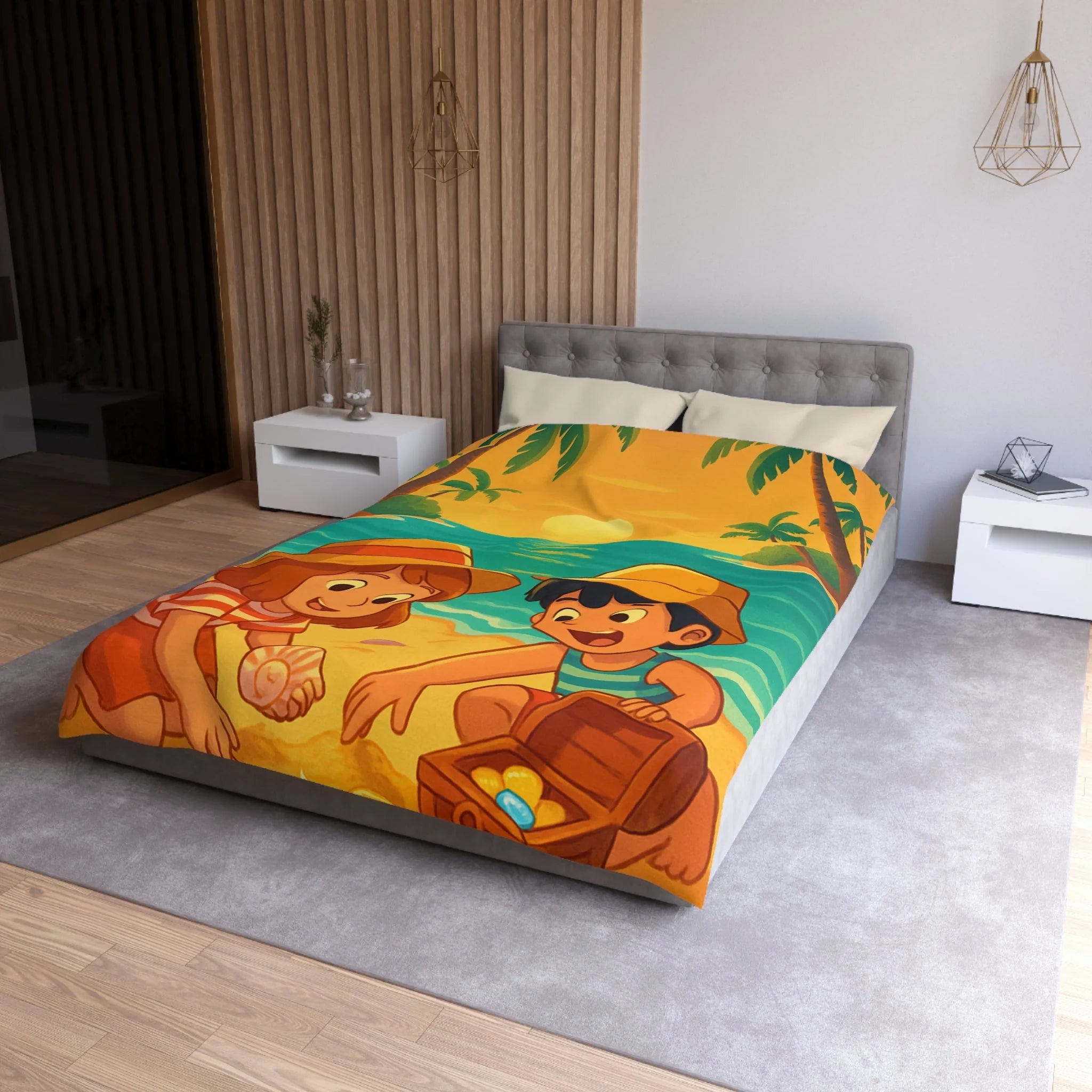Housse de Couette Microfibre Création Artistique Moderne Design Exclusif Décoration Chambre