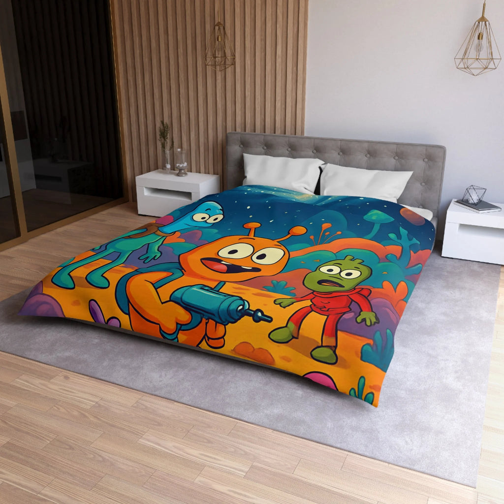 Housse de Couette Microfibre Design Artistique Moderne Décoration Chambre Confort Premium