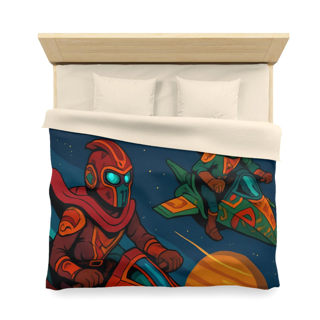 Housse de Couette Microfibre Motif Créatif Original Style Contemporain Chambre Élégante