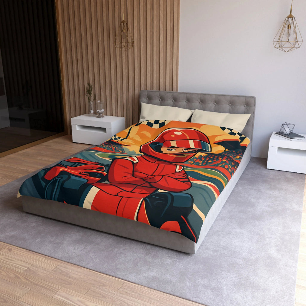 Housse de Couette Microfibre Illustration Unique Design Moderne Décoration Intérieure Raffinée