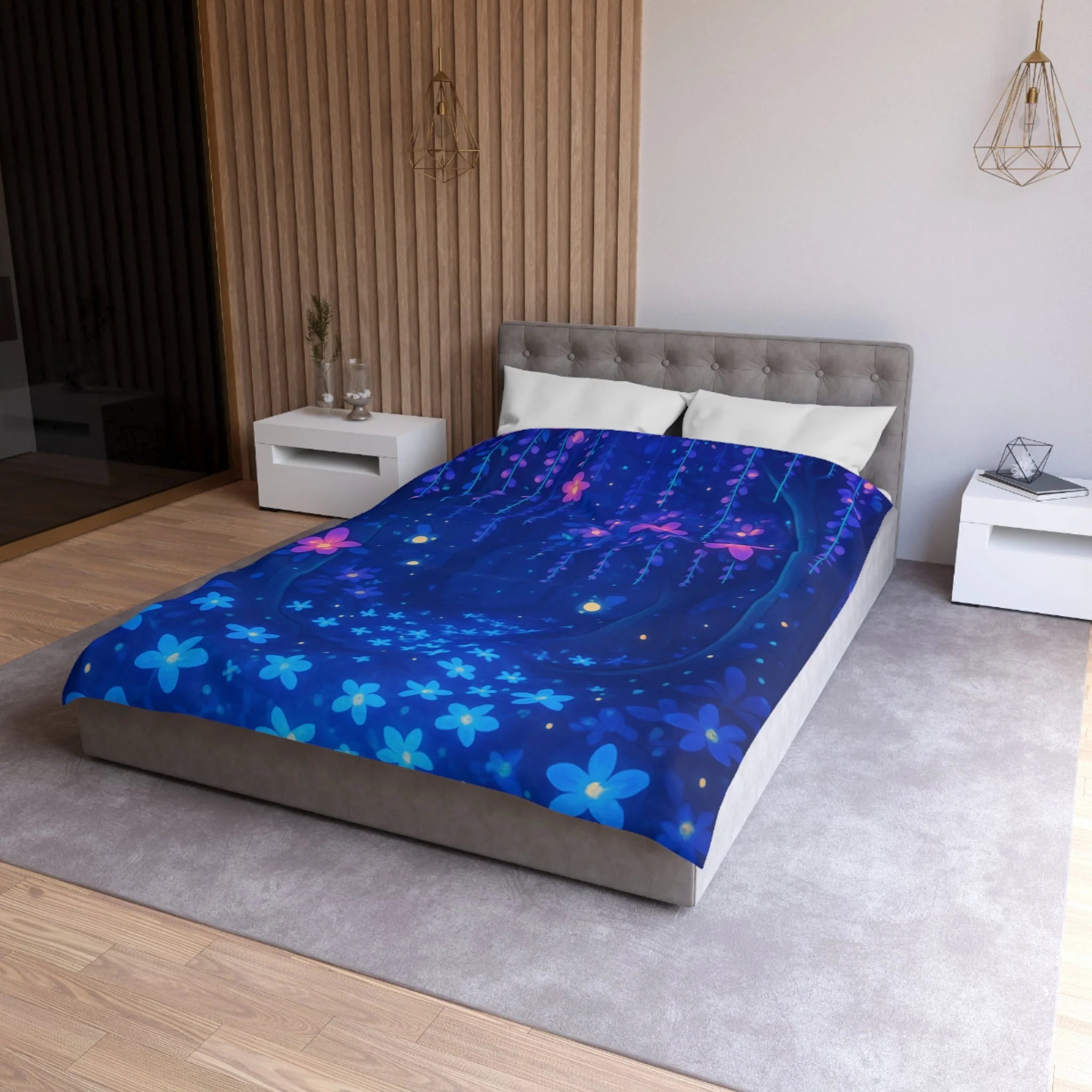 Housse de Couette Microfibre Design Artistique Moderne Décoration Chambre Confort Premium