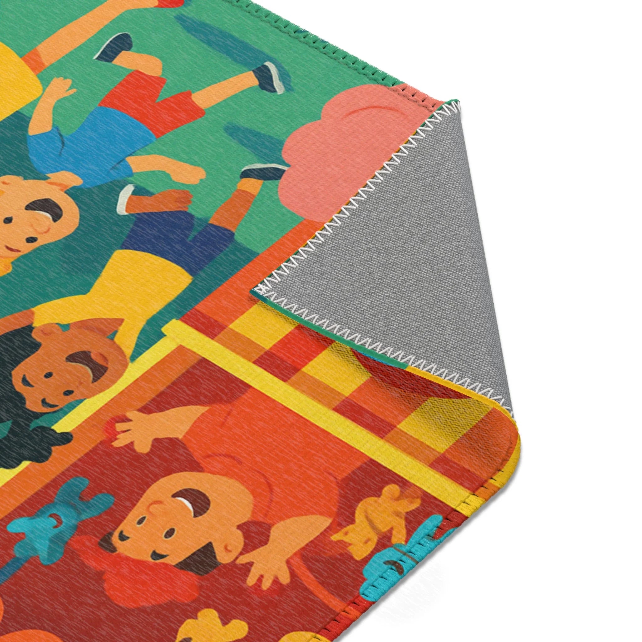 Tapis Coloré Avec Motif Parc D'attractions Enfants Idéal Pour Chambre Ludique Moderne