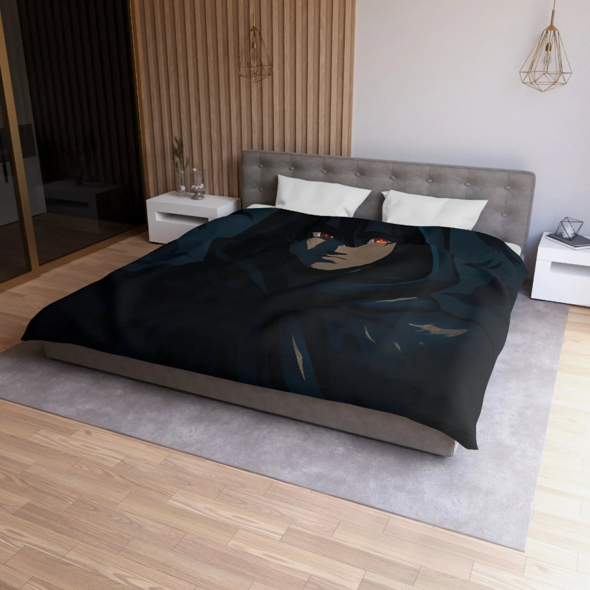 Housse de Couette Microfibre Design Artistique Moderne Décoration Chambre Confort Premium