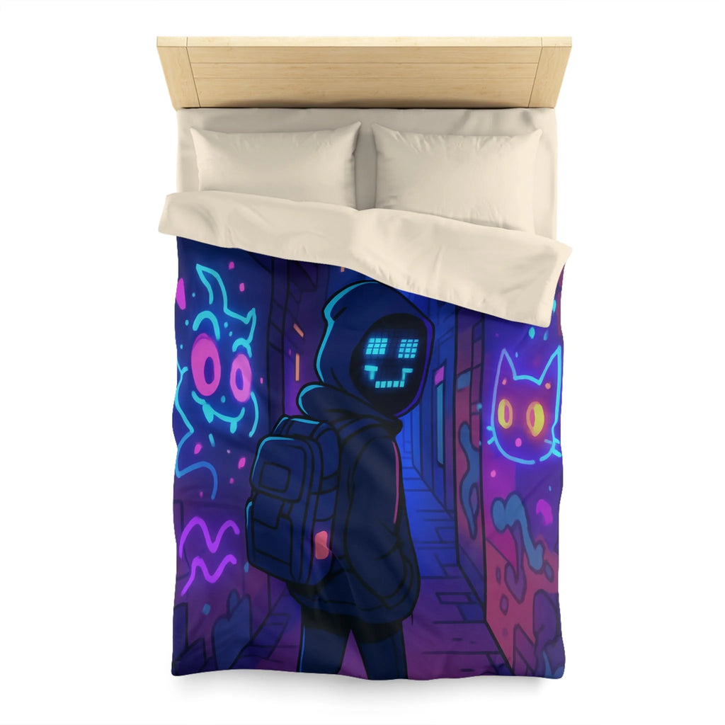 Housse de Couette Microfibre Illustration Unique Design Moderne Décoration Intérieure Raffinée