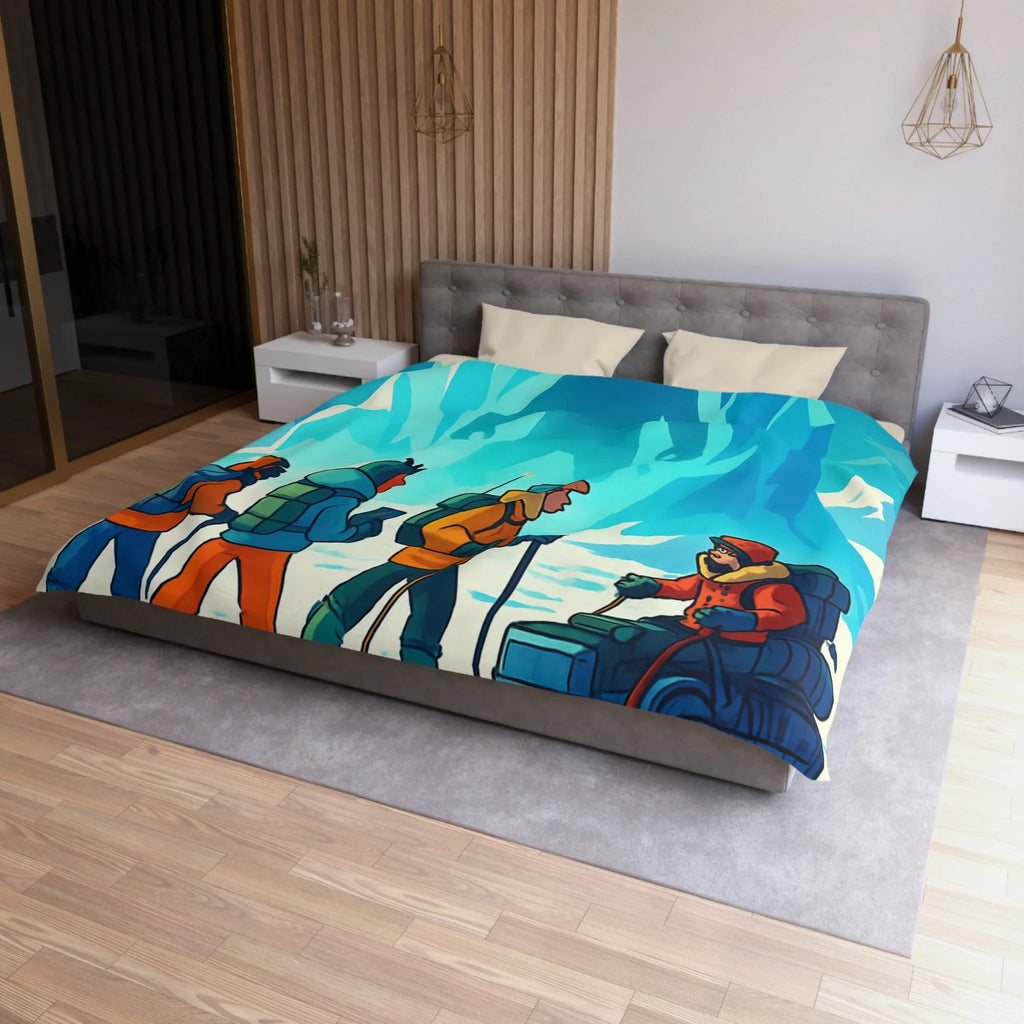 Housse de Couette Microfibre Illustration Unique Design Moderne Décoration Intérieure Raffinée