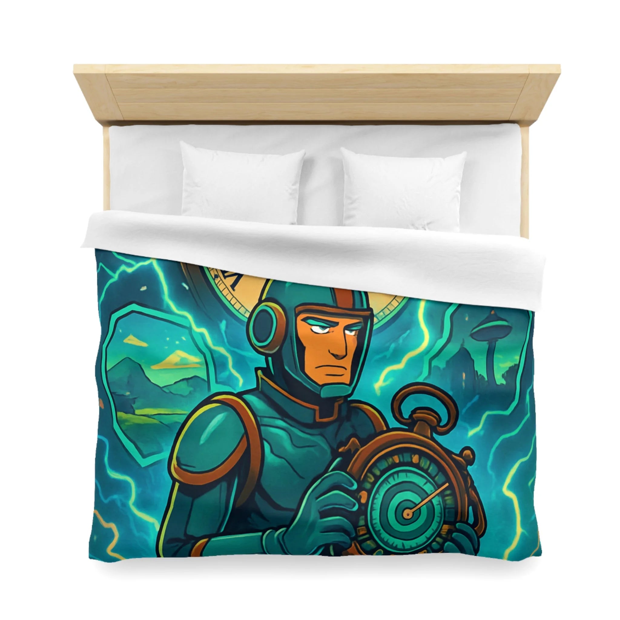 Housse de Couette Microfibre Illustration Unique Design Moderne Décoration Intérieure Raffinée