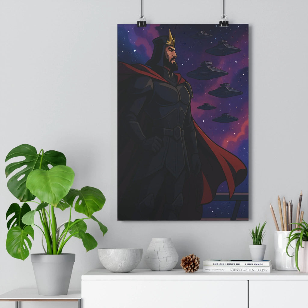 Poster décoratif épique violet bleu sombre mystique espace aventure chambre bureau 30x46 cm qualité