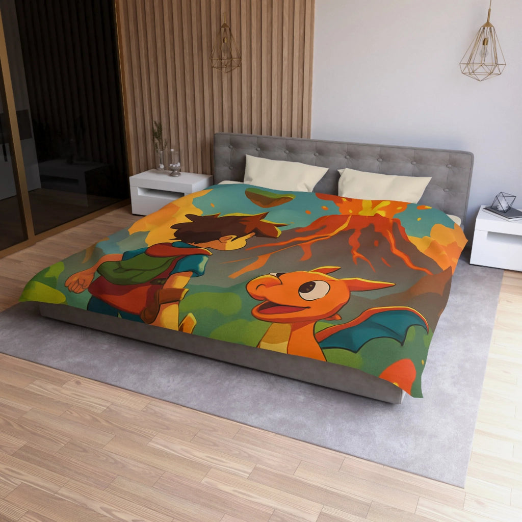 Housse de Couette Microfibre Motif Créatif Original Style Contemporain Chambre Élégante