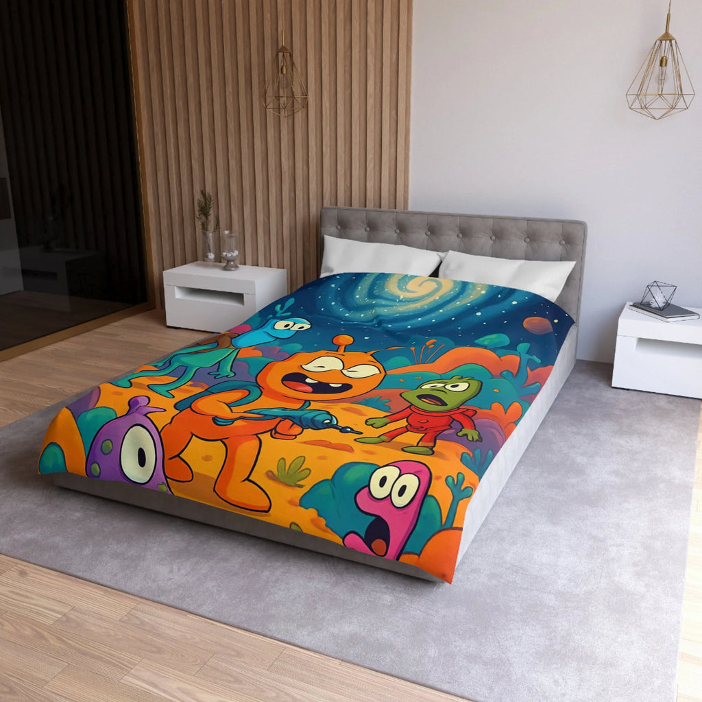 Housse de Couette Microfibre Design Artistique Moderne Décoration Chambre Confort Premium
