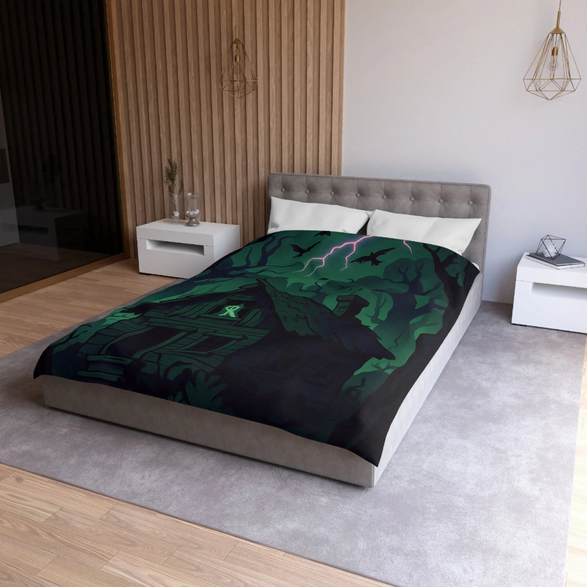 Housse de Couette Microfibre Design Artistique Moderne Décoration Chambre Confort Premium