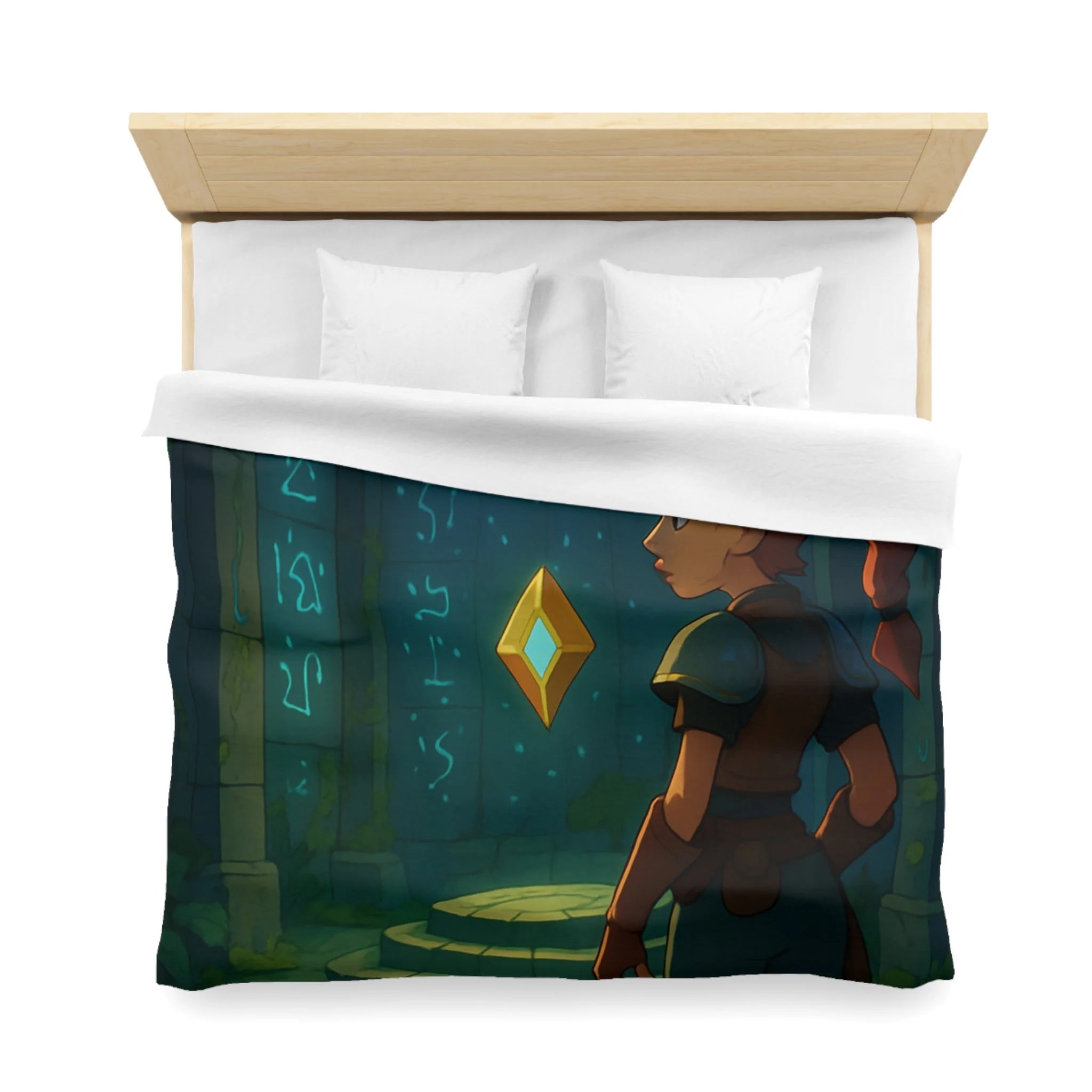 Housse de Couette Microfibre Design Artistique Moderne Décoration Chambre Confort Premium