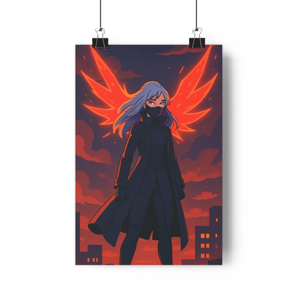 Poster décoratif anime crépuscule rouge noir mystique intense mystérieux salon chambre art mural qualité
