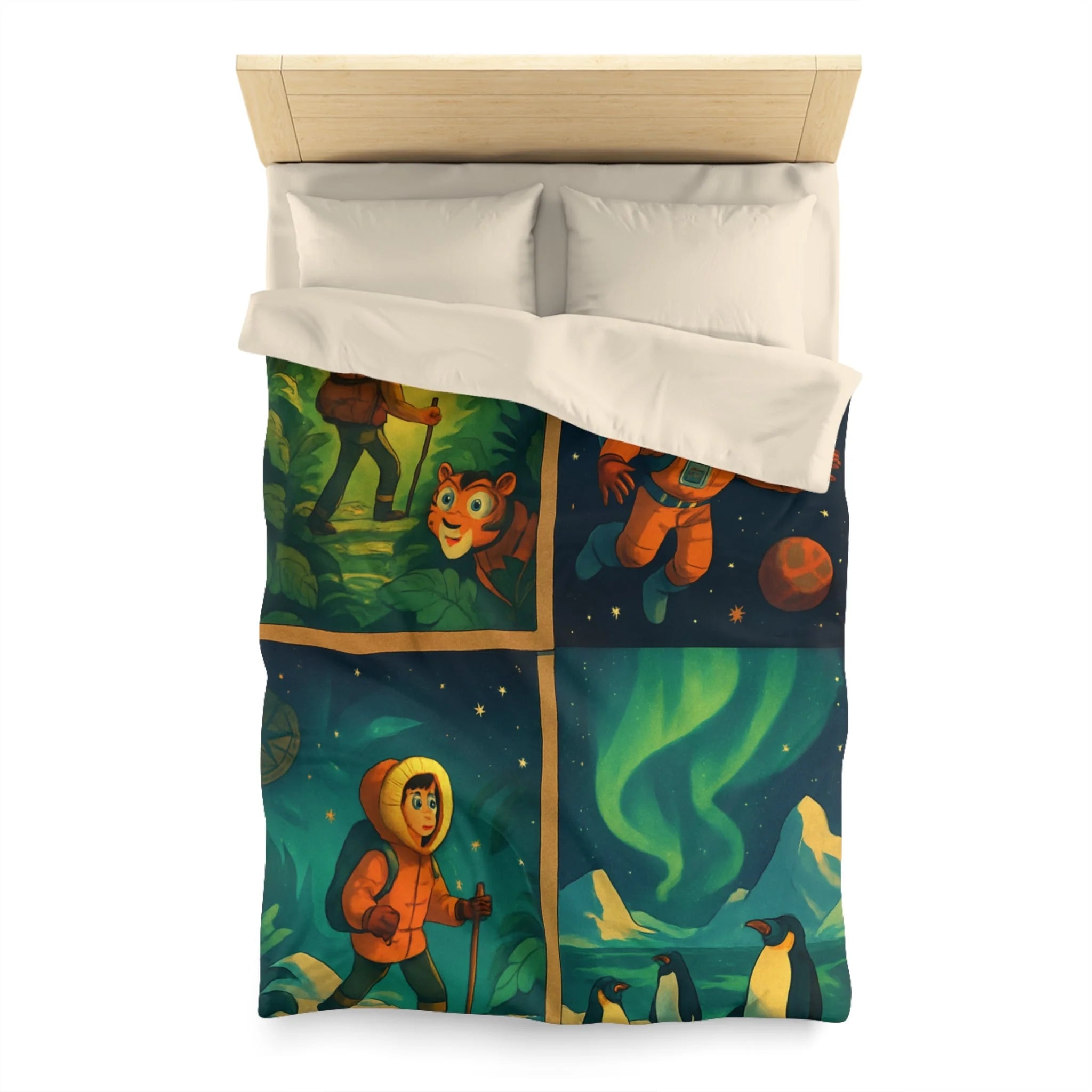 Housse de Couette Microfibre Création Artistique Moderne Design Exclusif Décoration Chambre