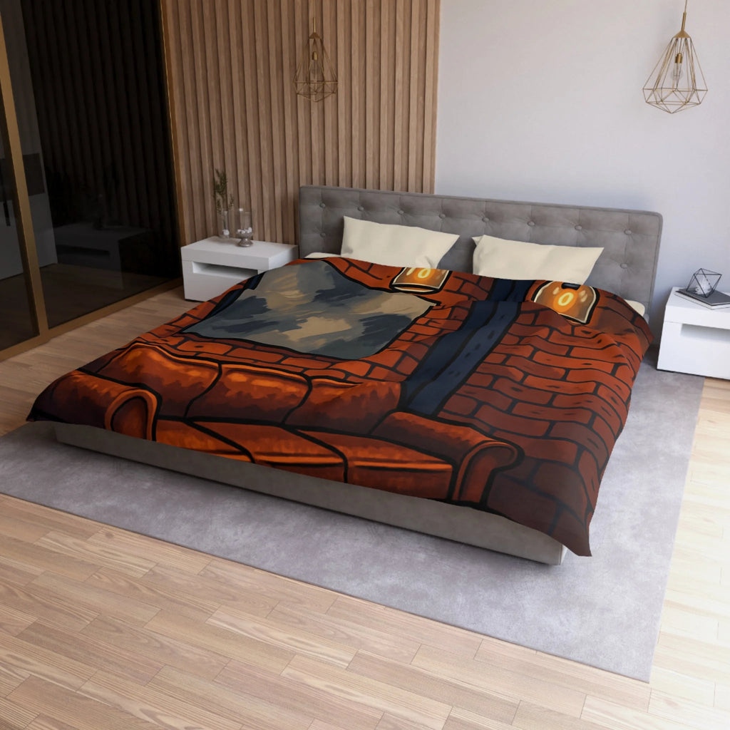 Housse de Couette Microfibre Illustration Unique Design Moderne Décoration Intérieure Raffinée