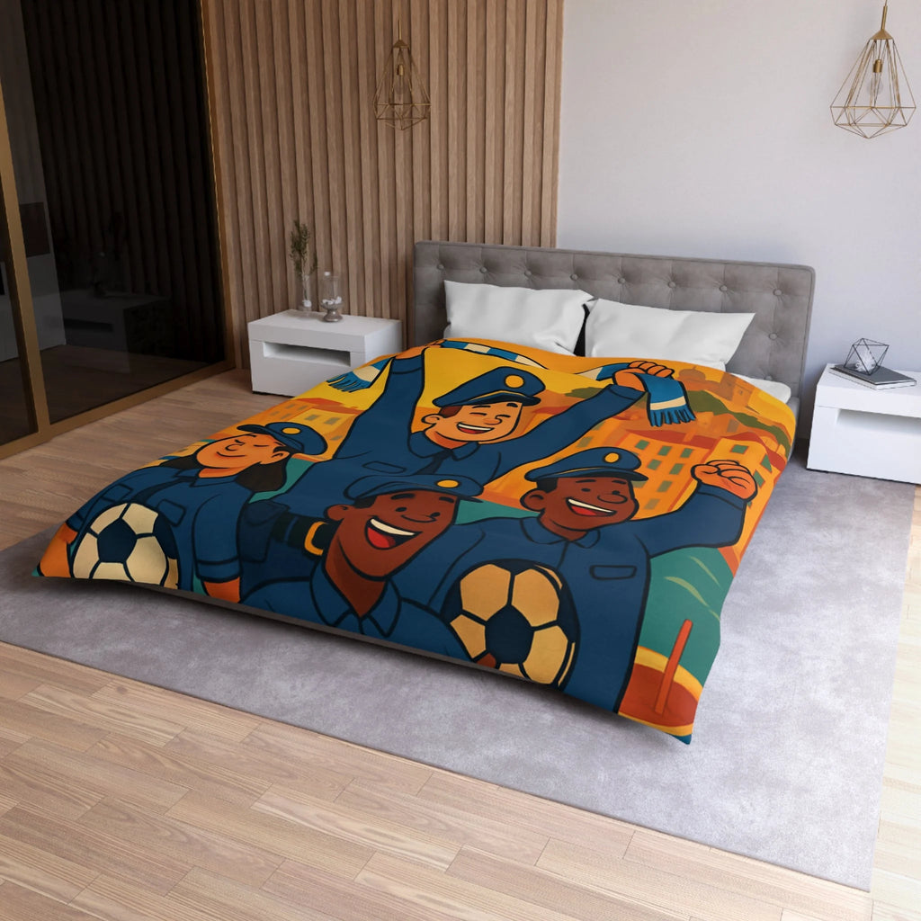 Housse de Couette Microfibre Illustration Unique Design Moderne Décoration Intérieure Raffinée
