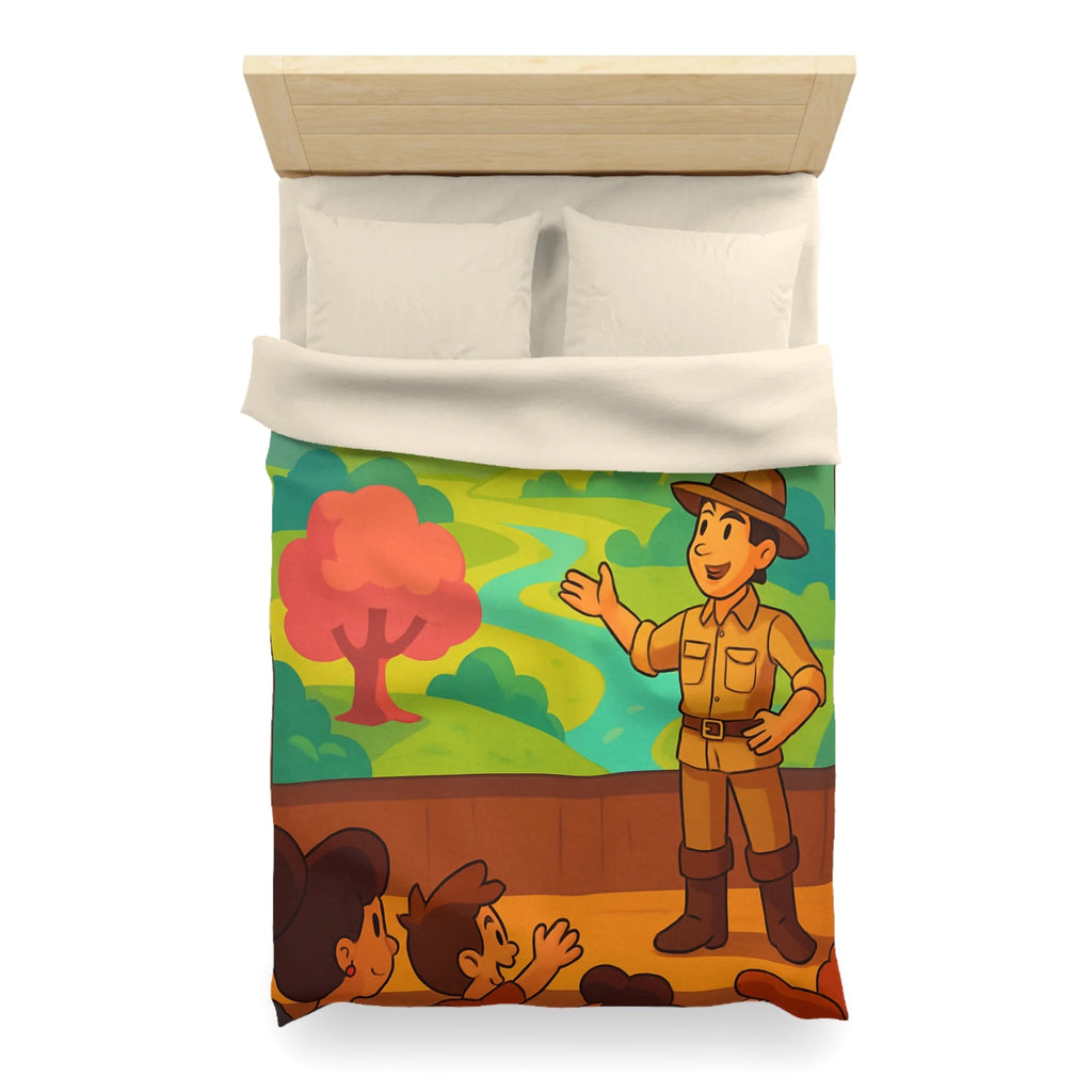 Housse de Couette Microfibre Illustration Unique Design Moderne Décoration Intérieure Raffinée