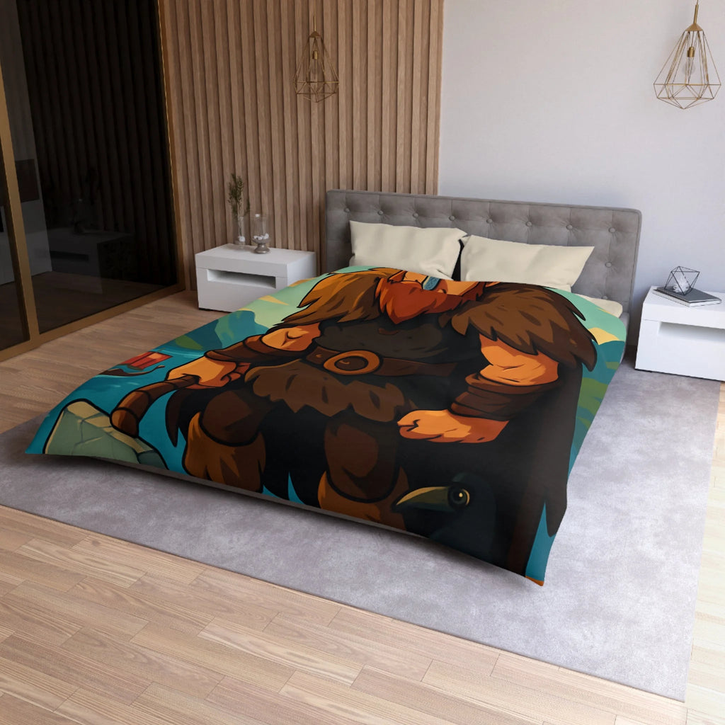 Housse de Couette Microfibre Illustration Unique Design Moderne Décoration Intérieure Raffinée