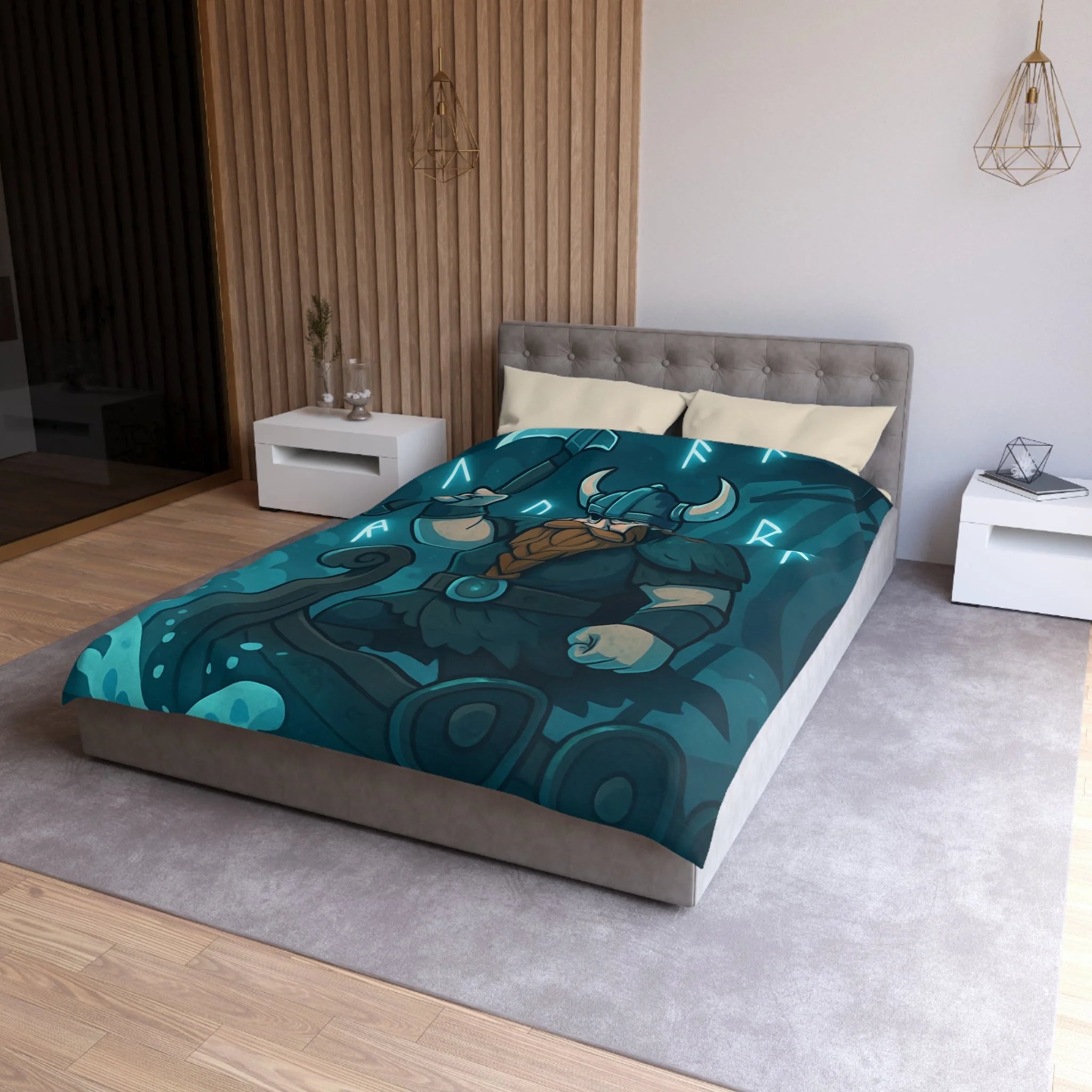 Housse de Couette Microfibre Design Artistique Moderne Décoration Chambre Confort Premium