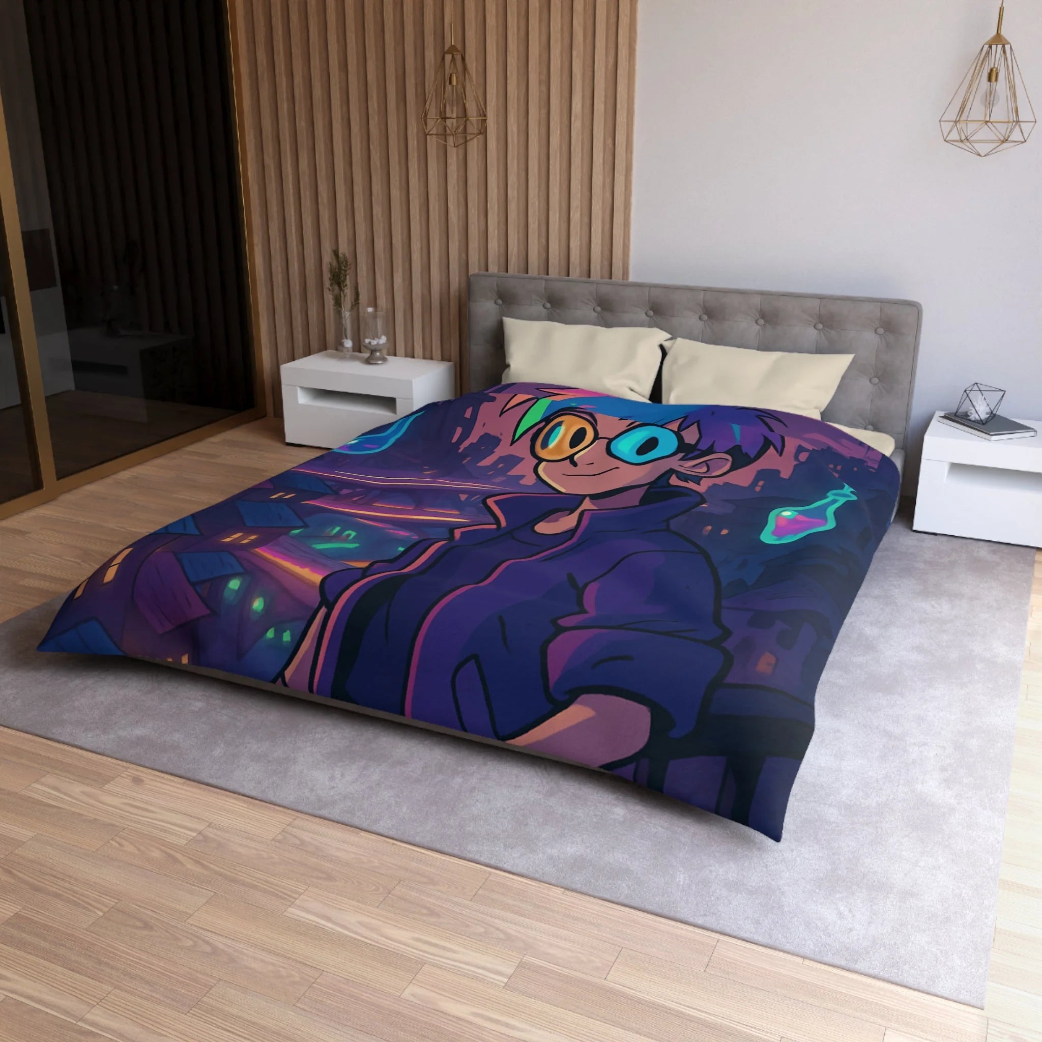 Housse de Couette Microfibre Création Artistique Moderne Design Exclusif Décoration Chambre