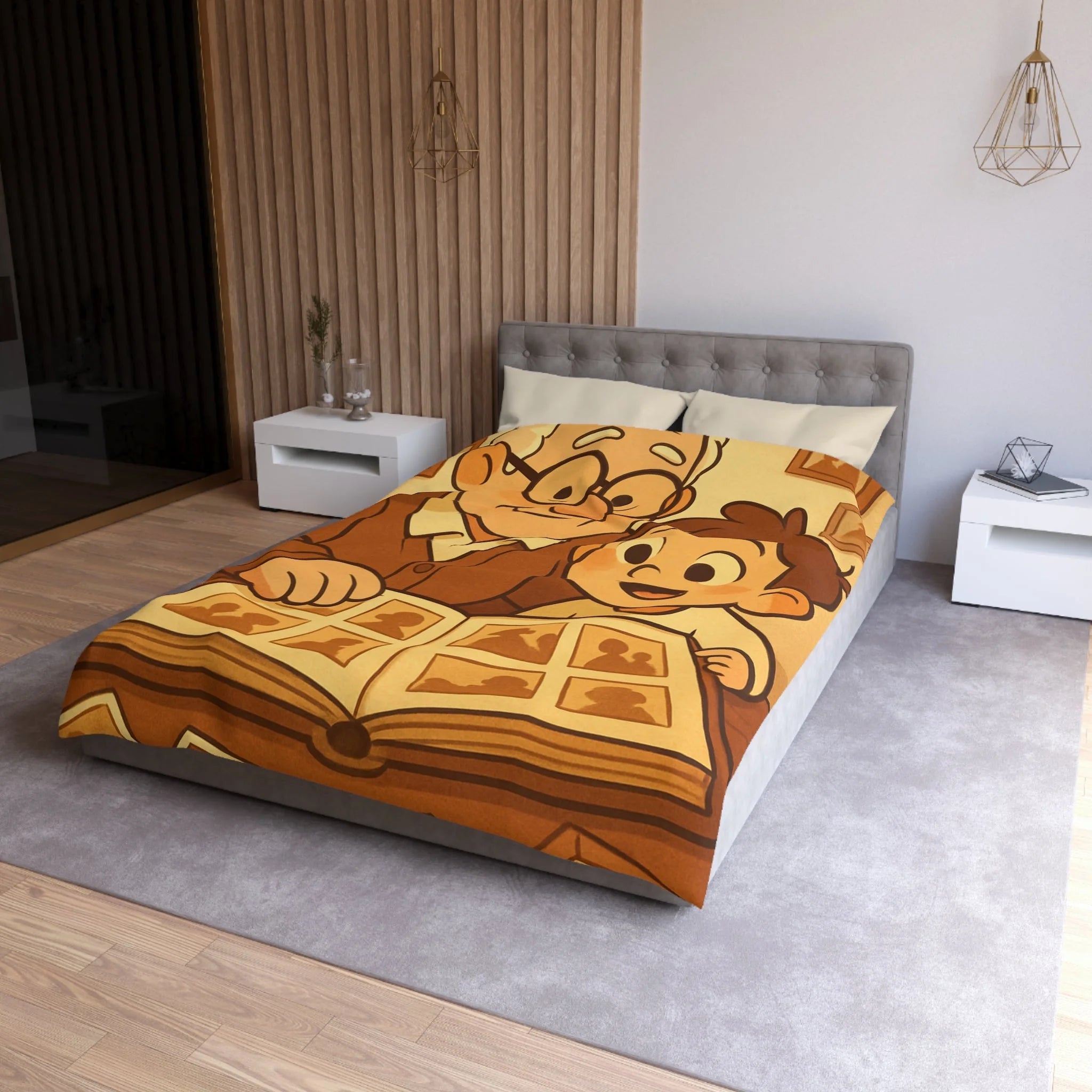 Housse de Couette Microfibre Design Artistique Moderne Décoration Chambre Confort Premium