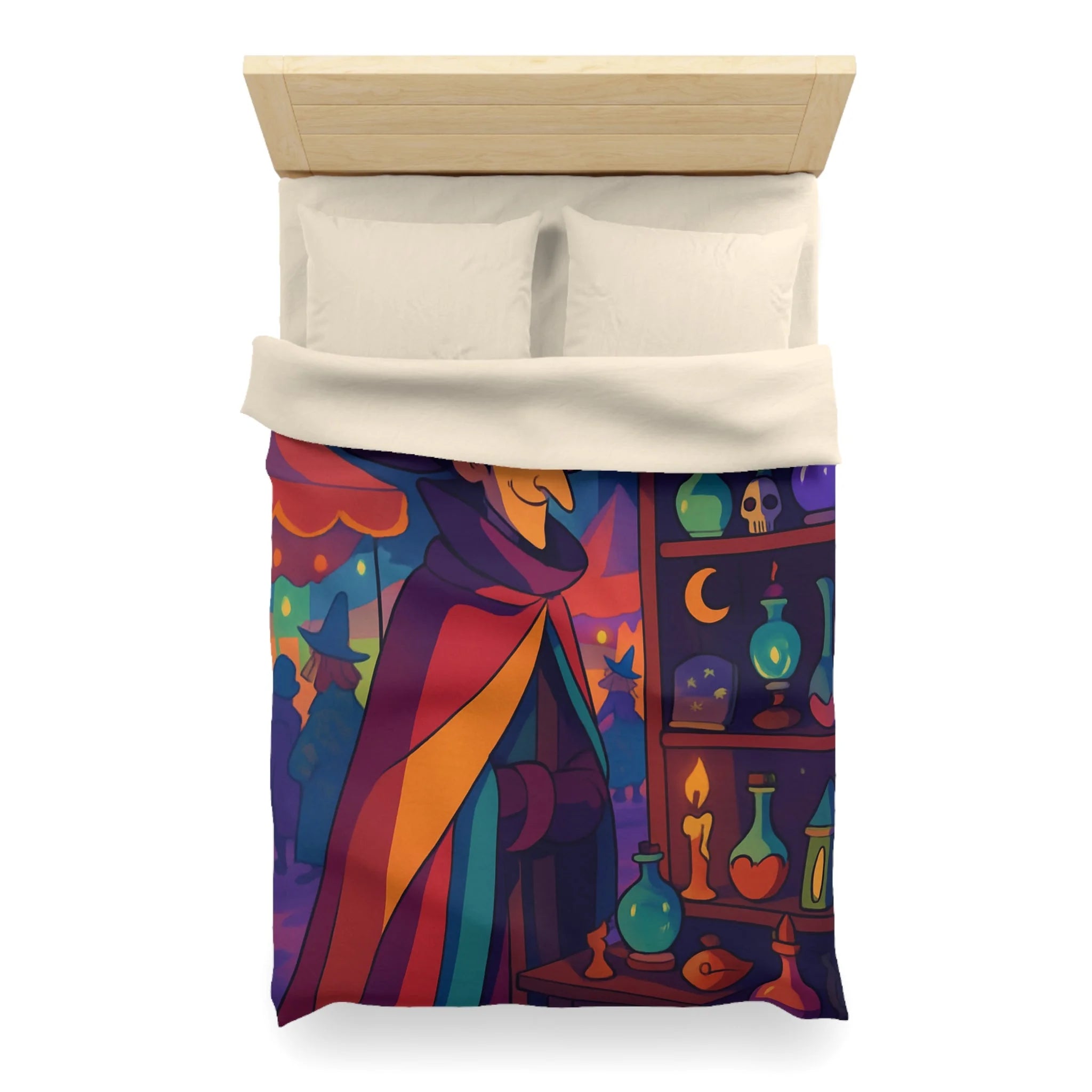Housse de Couette Microfibre Motif Créatif Original Style Contemporain Chambre Élégante