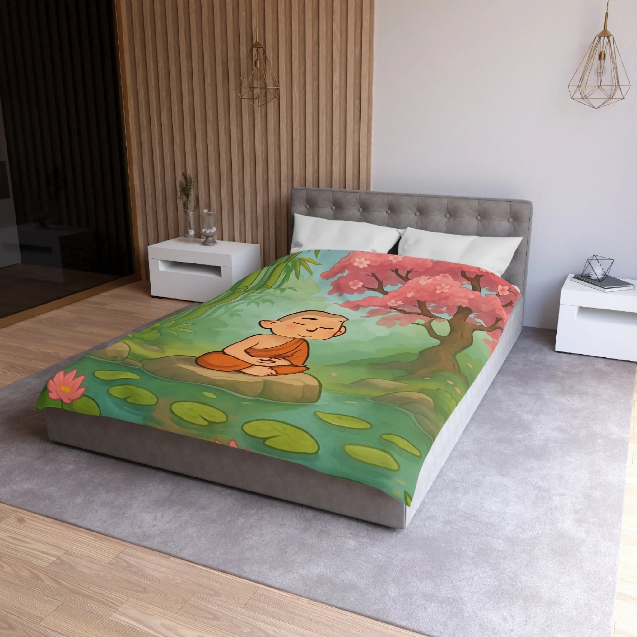 Housse de Couette Microfibre Motif Créatif Original Style Contemporain Chambre Élégante