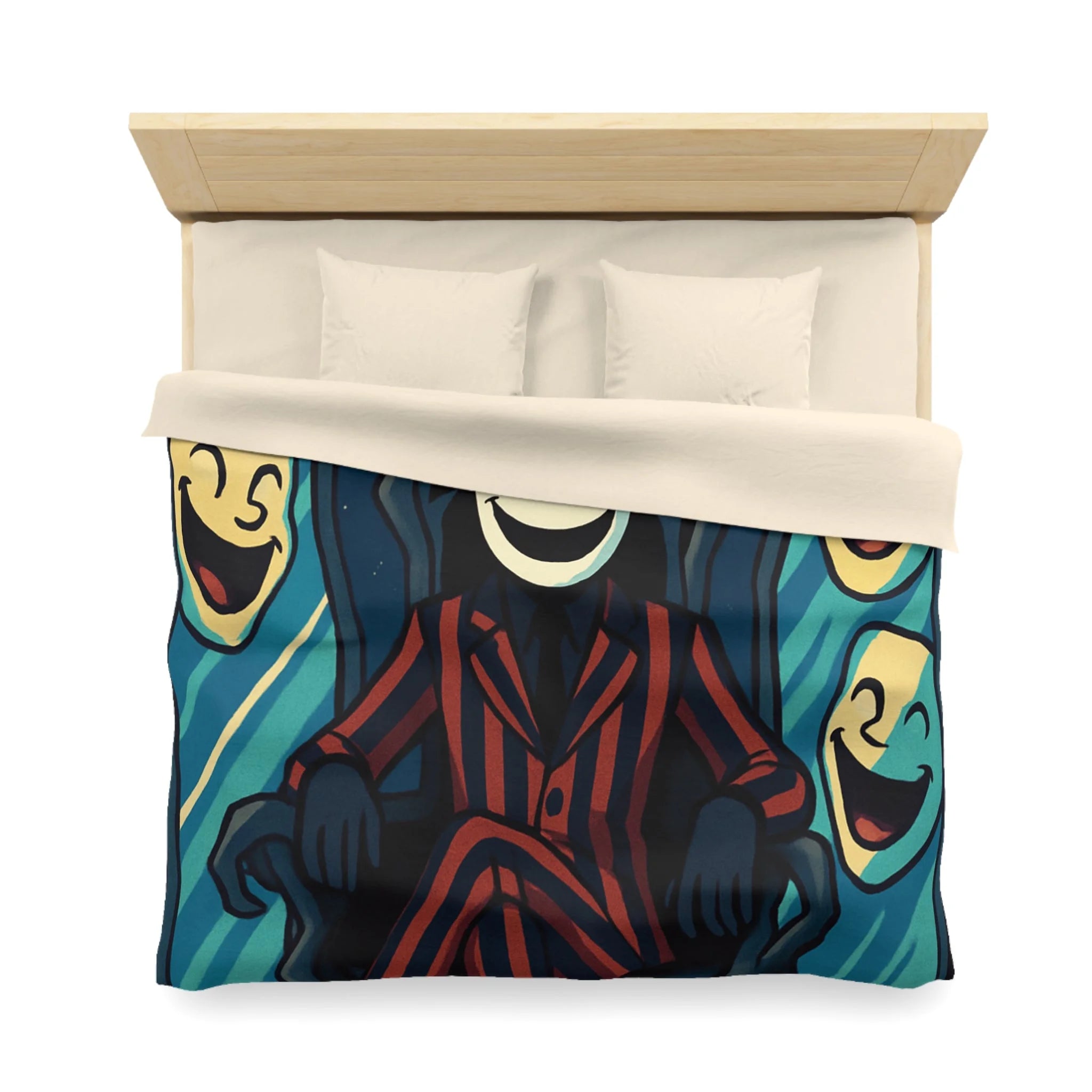 Housse de Couette Microfibre Design Artistique Moderne Décoration Chambre Confort Premium