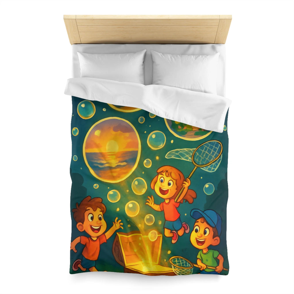 Housse de Couette Microfibre Motif Créatif Original Style Contemporain Chambre Élégante