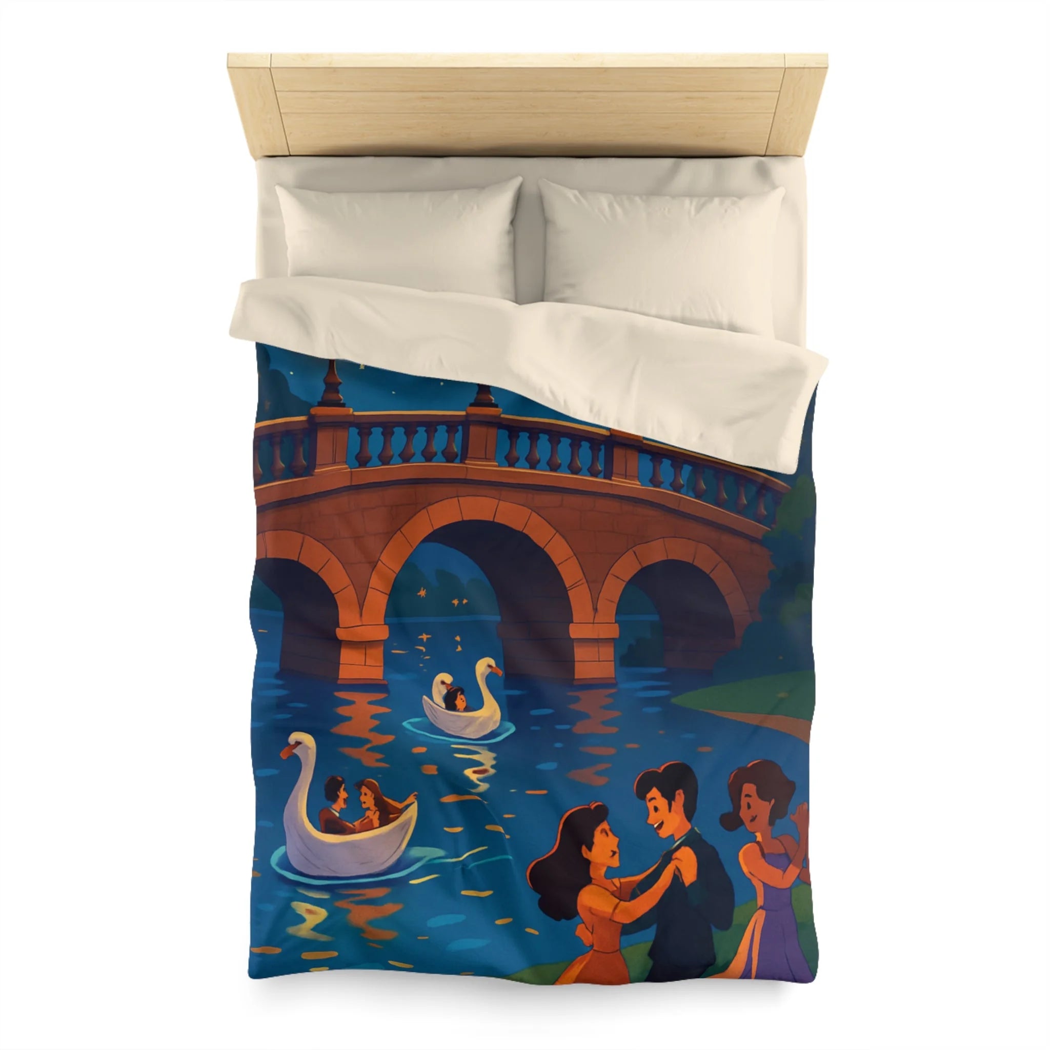 Housse de Couette Microfibre Illustration Unique Design Moderne Décoration Intérieure Raffinée