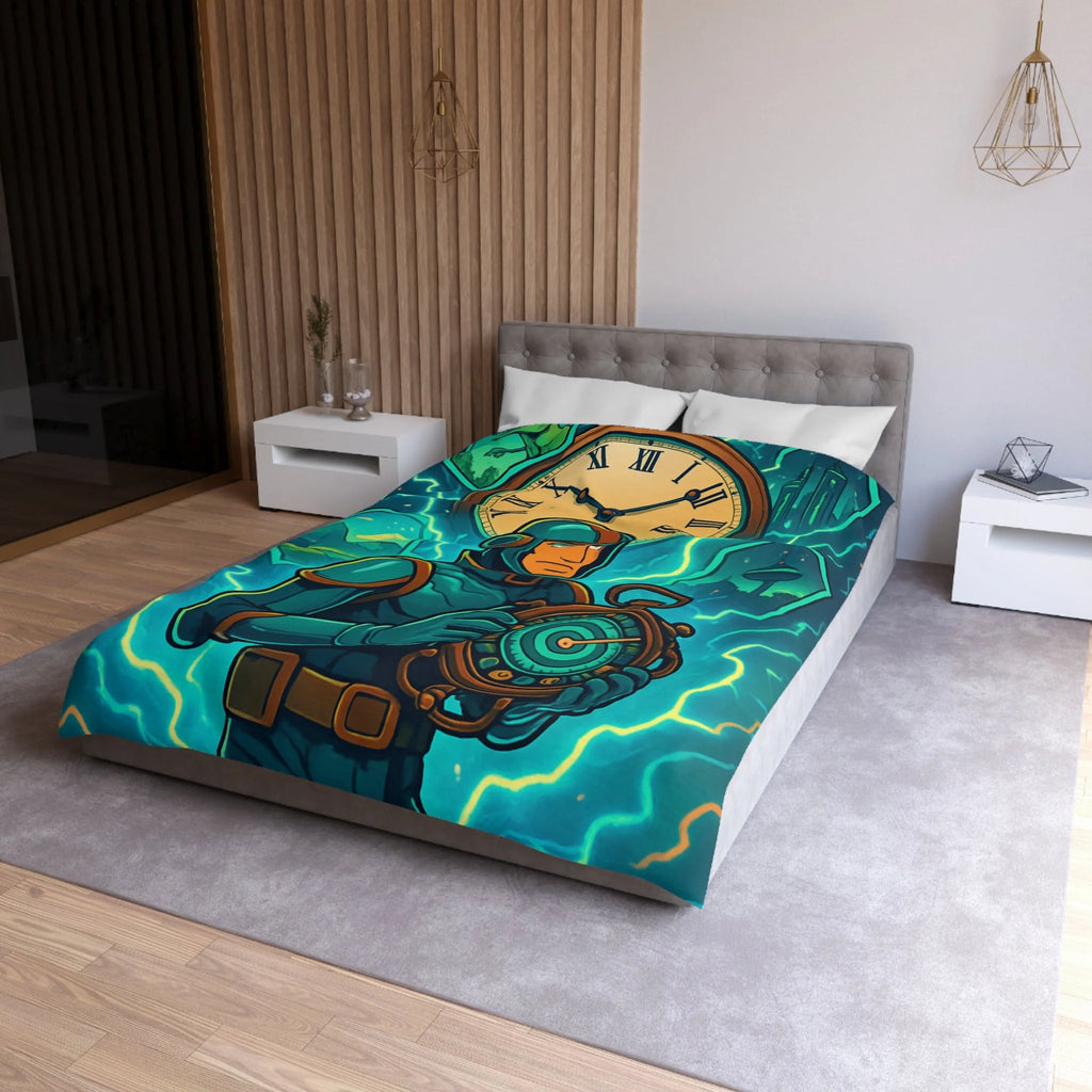 Housse de Couette Microfibre Illustration Unique Design Moderne Décoration Intérieure Raffinée