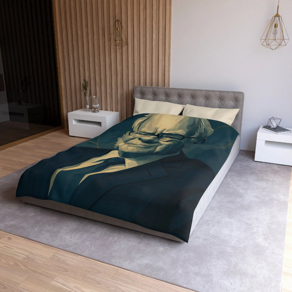 Housse de Couette Microfibre Motif Créatif Original Style Contemporain Chambre Élégante