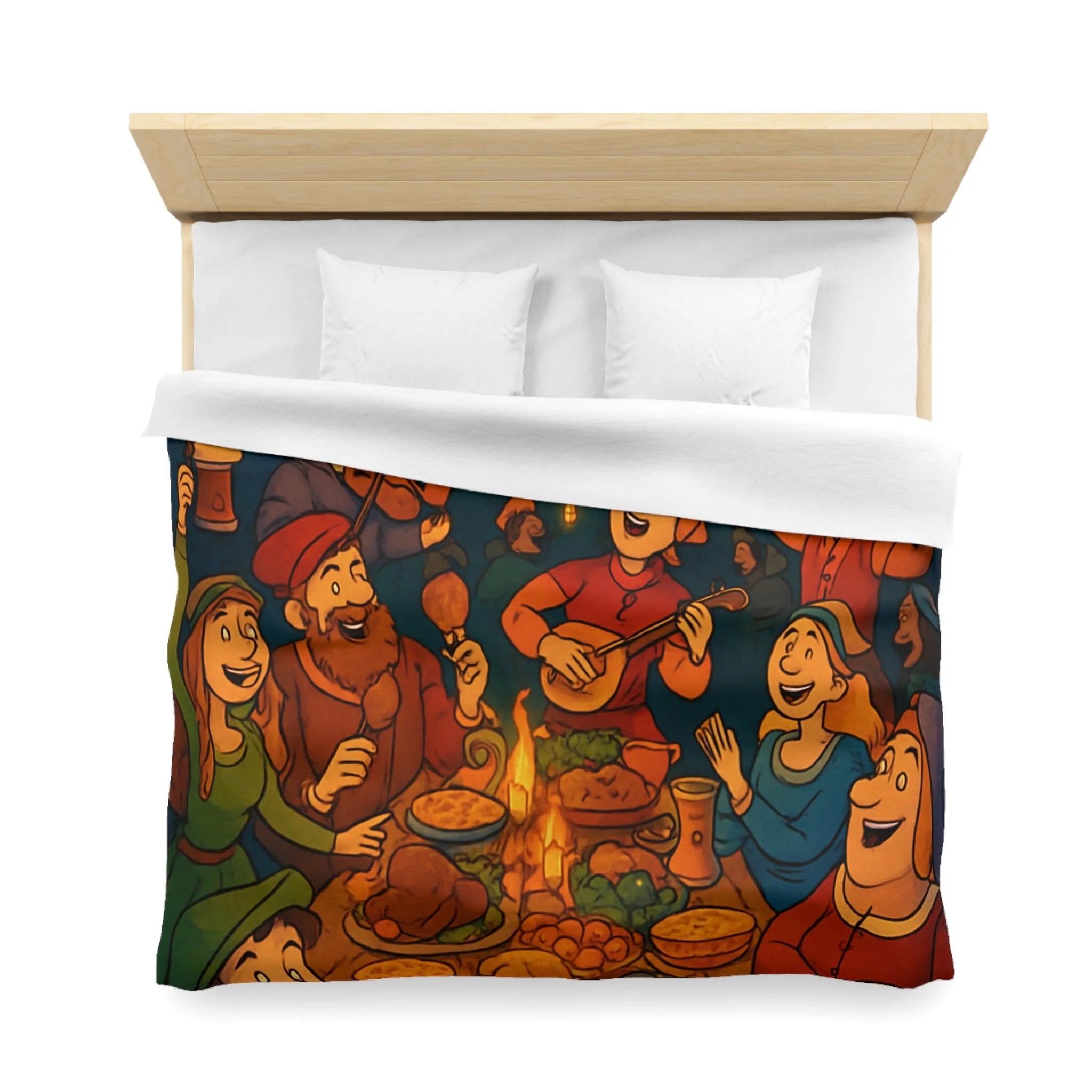 Housse de Couette Microfibre Design Artistique Moderne Décoration Chambre Confort Premium